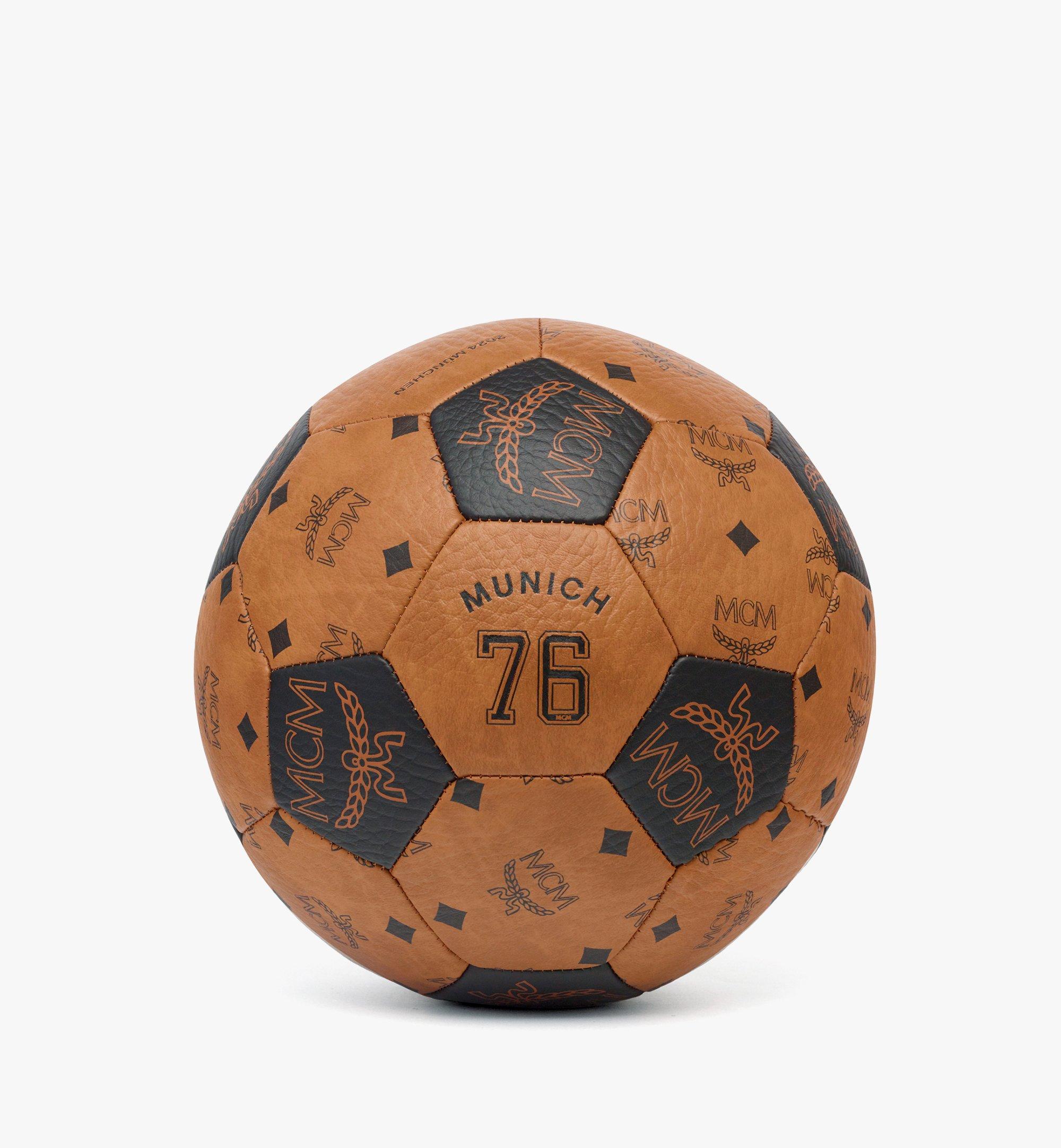 MCM Football in Visetos Mix Cognac MEZEAMM02B7001 Alternate View 1