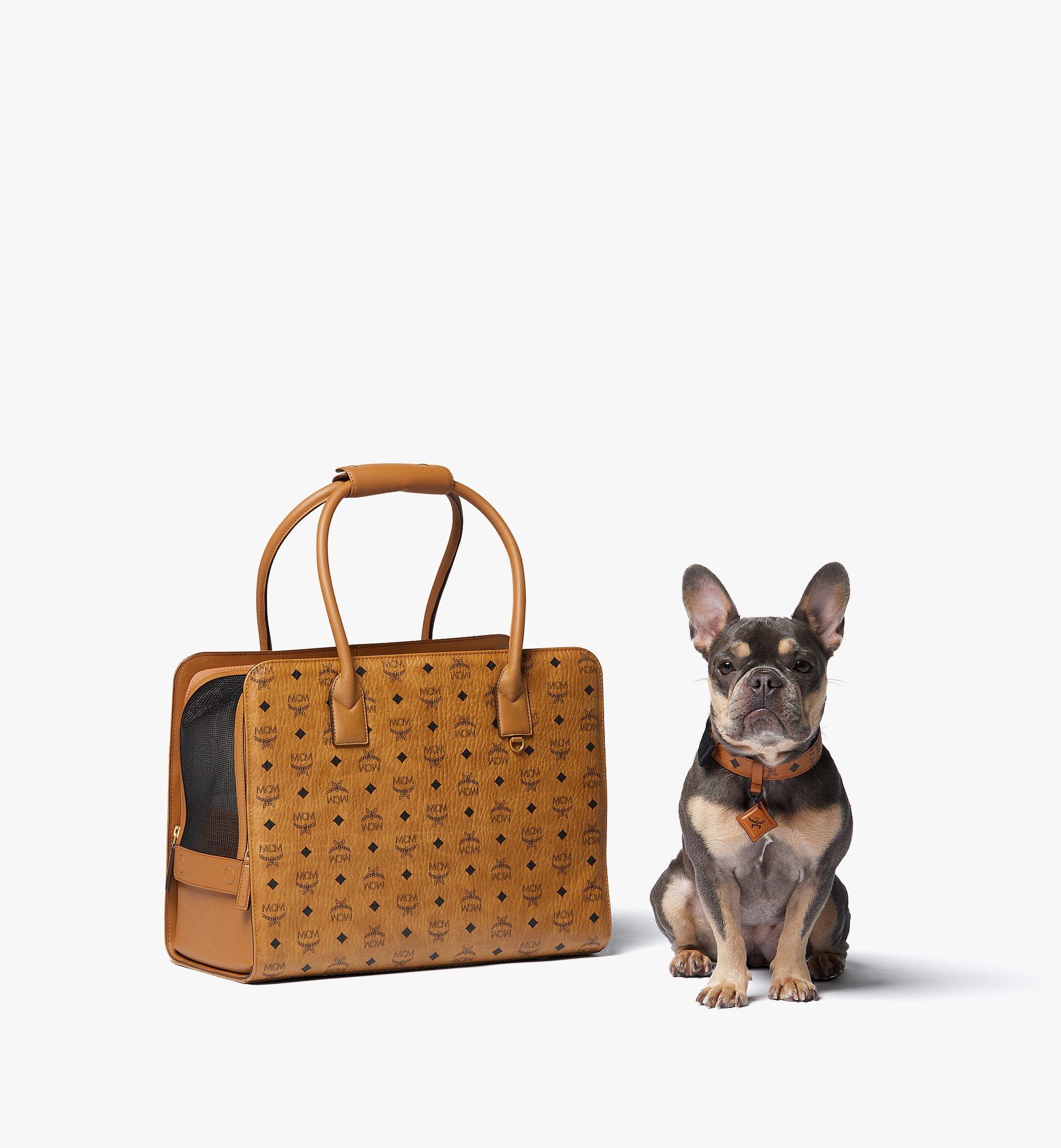 One Size Pet Carrier in Visetos Cognac MCM ®US