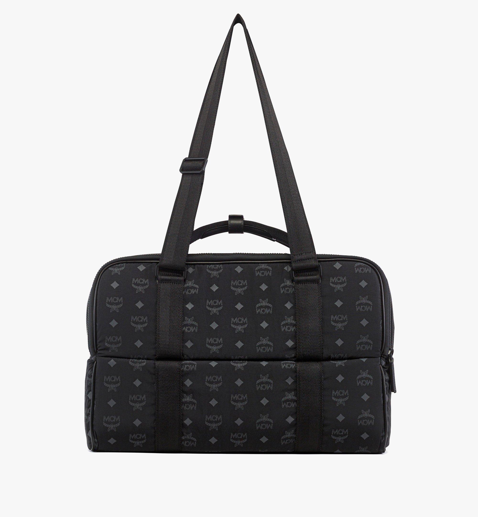 MCM Pet Carrier in Monogram Nylon and Leather Black MEZFAMM03BK001 Alternate View 3