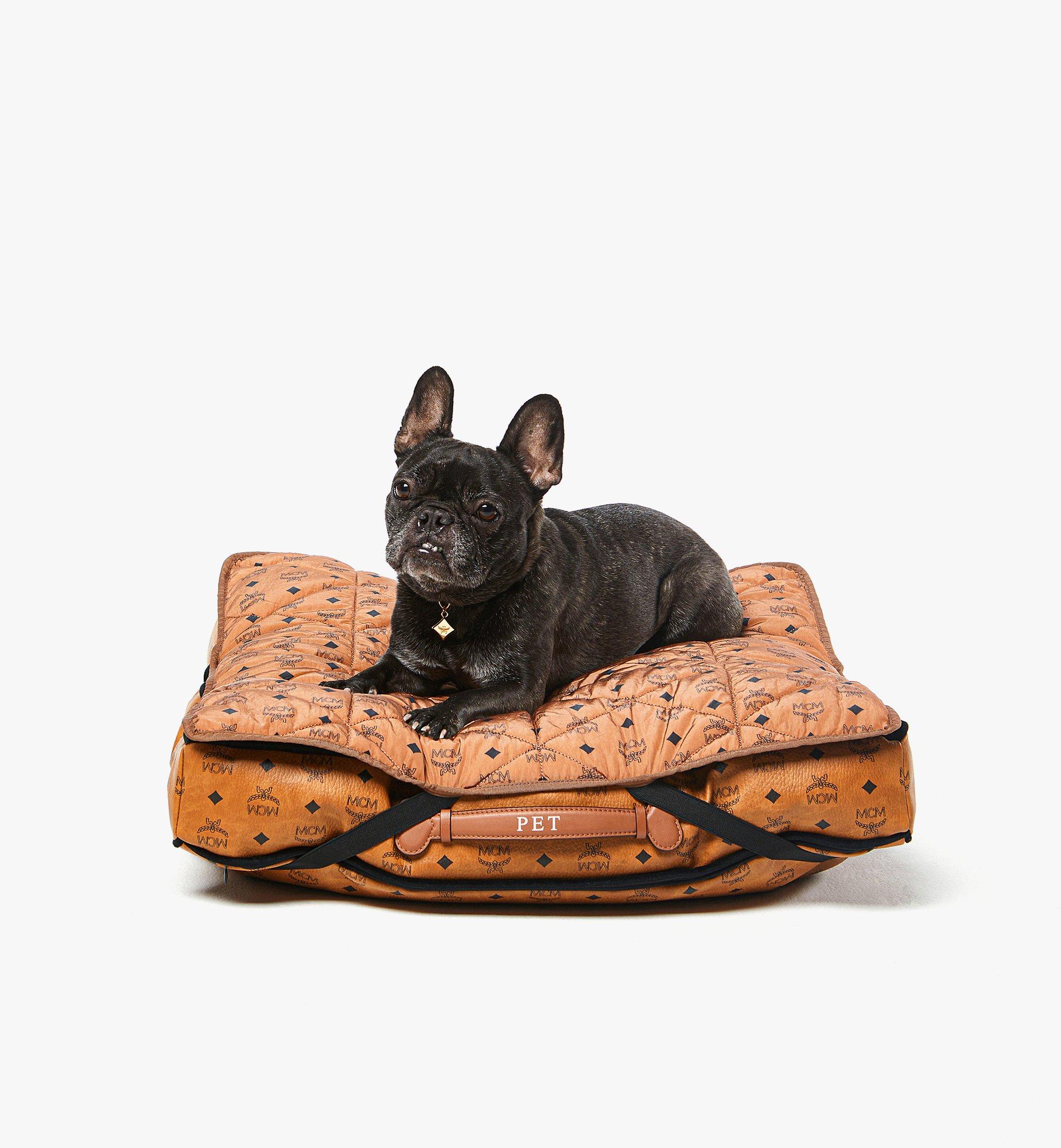 MCM Packable Pet Bed in Quilted Monogram Nylon Cognac MEZFSMM05CO001 Alternate View 3