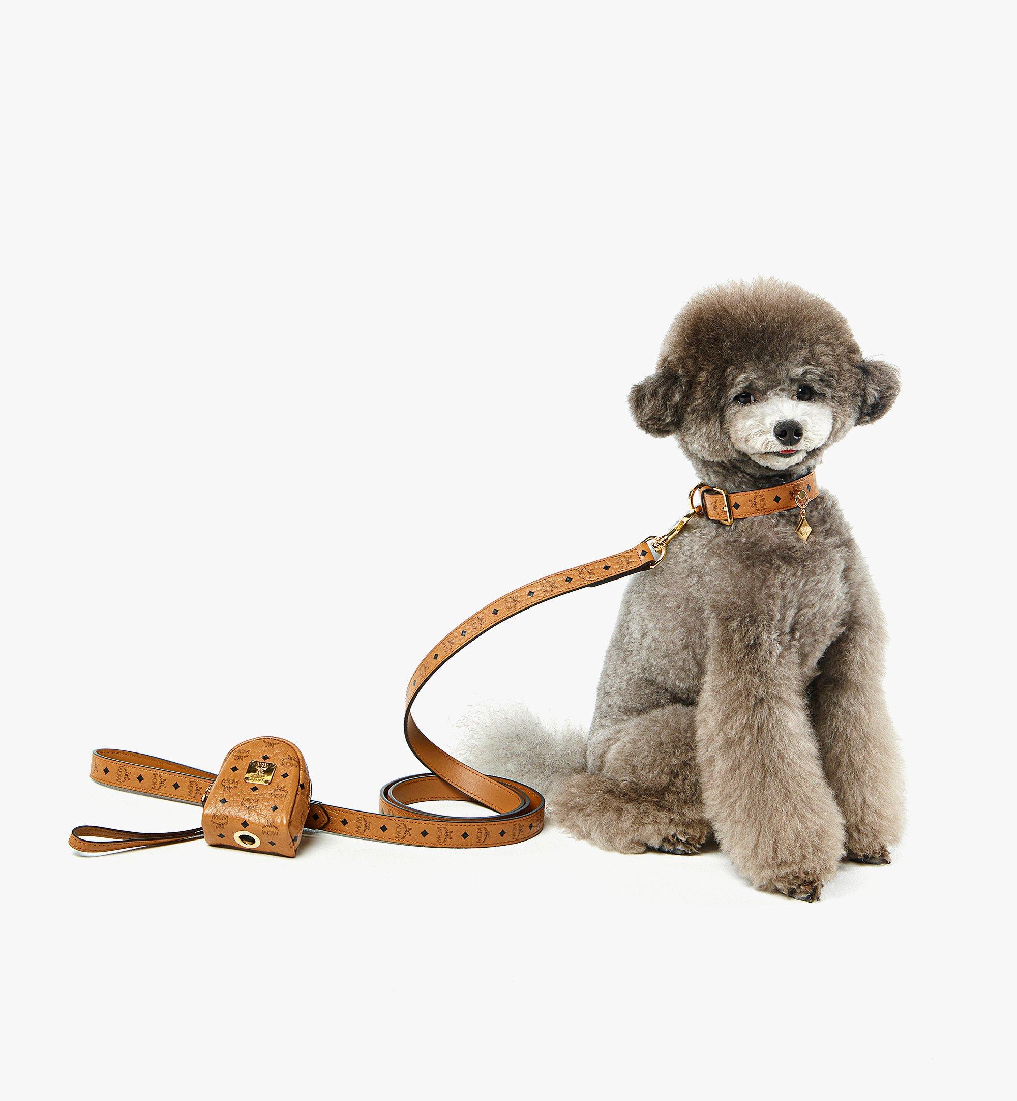 Wristlet Pet Litter Bag Holder in Monogram Print Leather