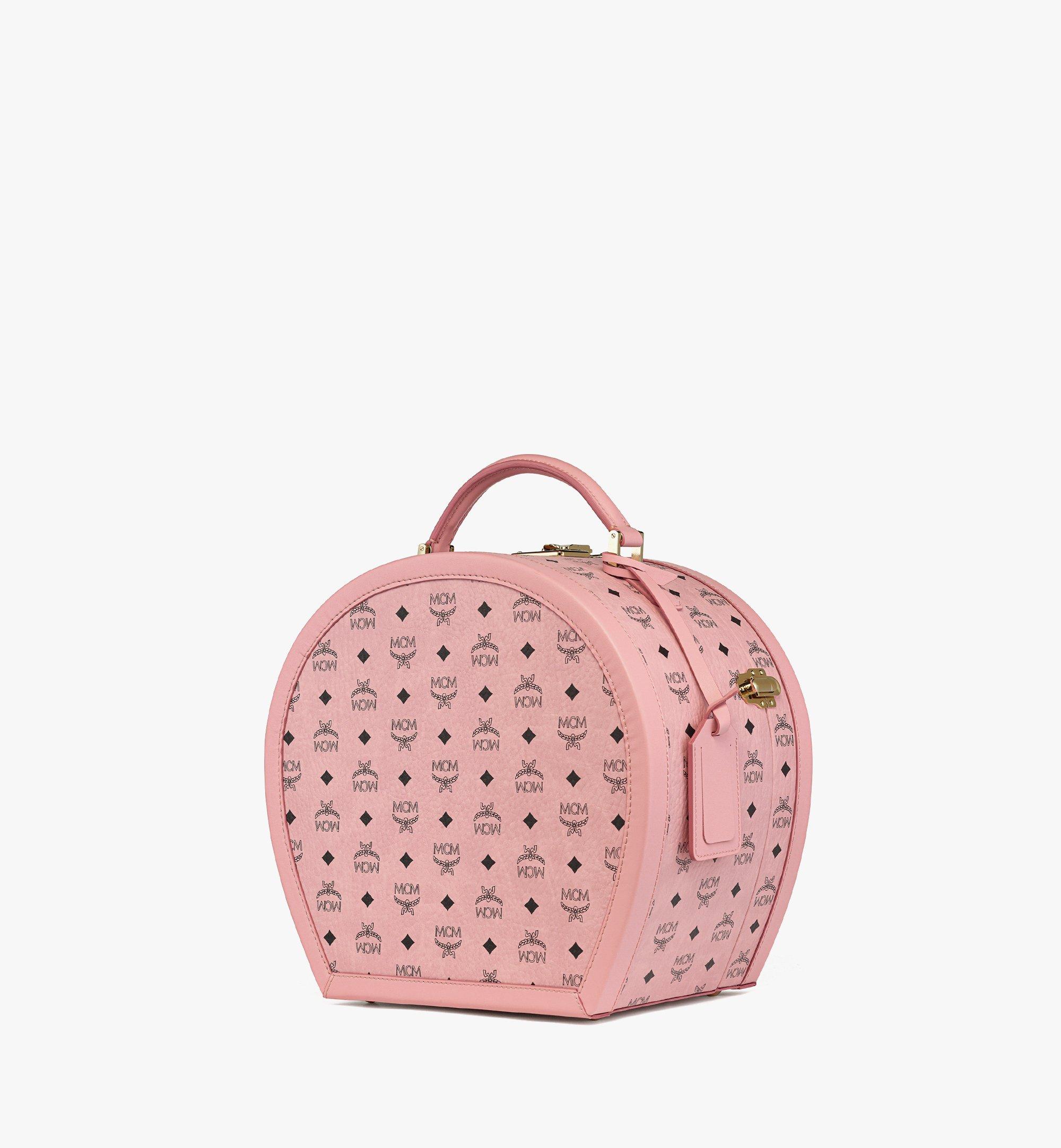 MCM Hat Box in Visetos Pink MEZGSMM06PZ001 Alternate View 1