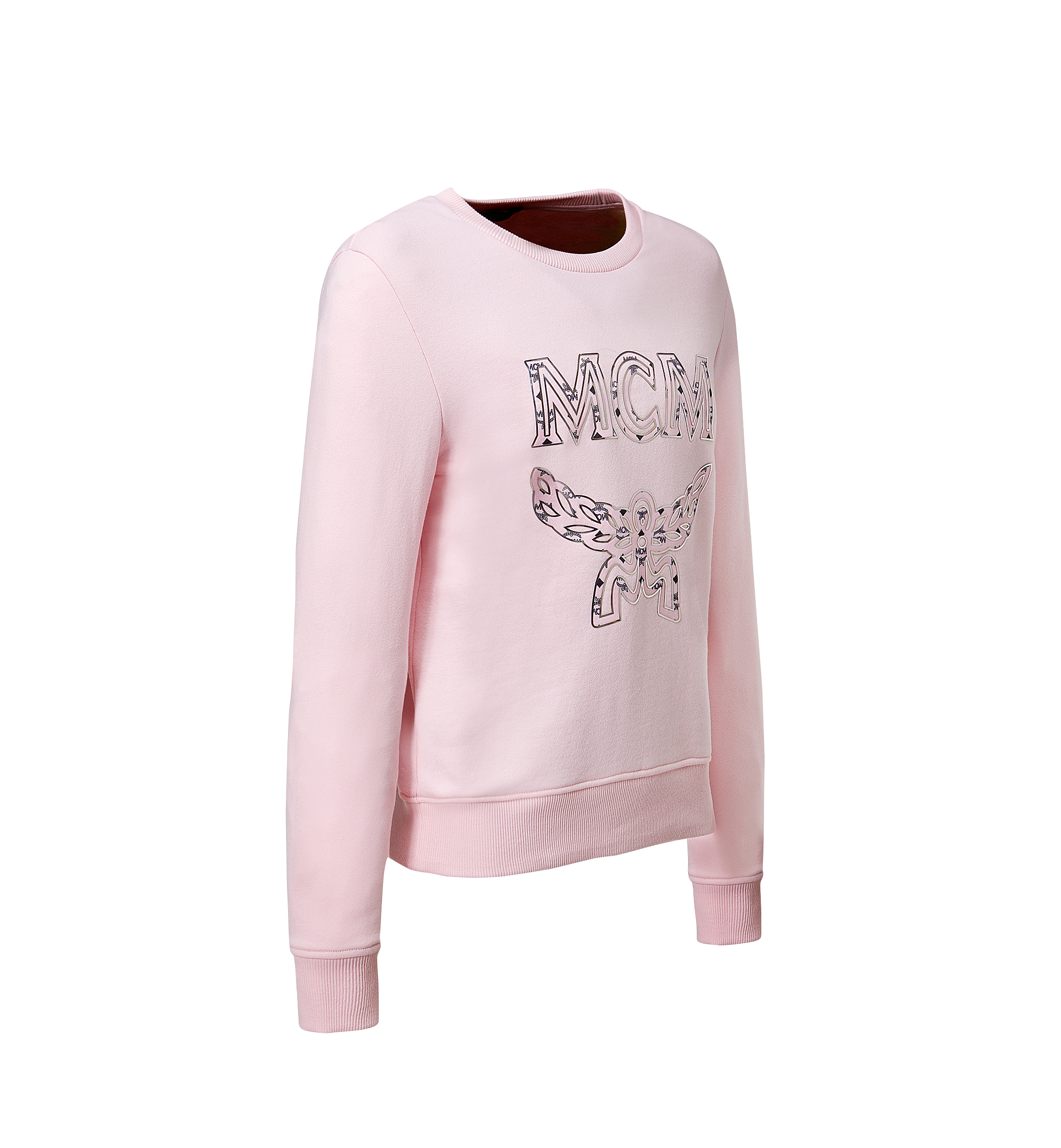 MCM Women's Classic Logo Sweatshirt Pink MFA8SMM13PV00M Alternate View 1