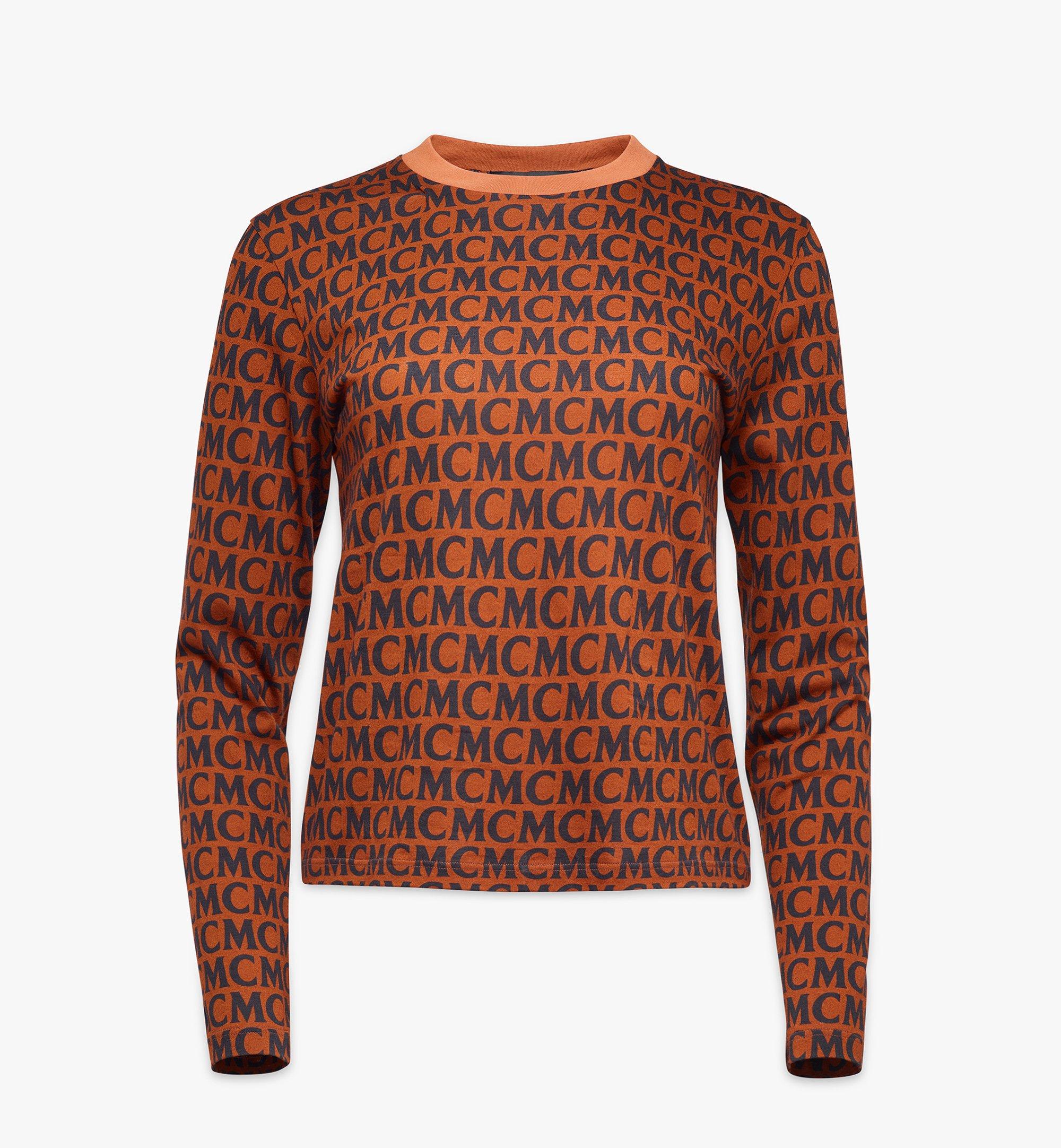 Monday's Child Brown & Orange Chevron Monogram Crewneck Sweatshirt