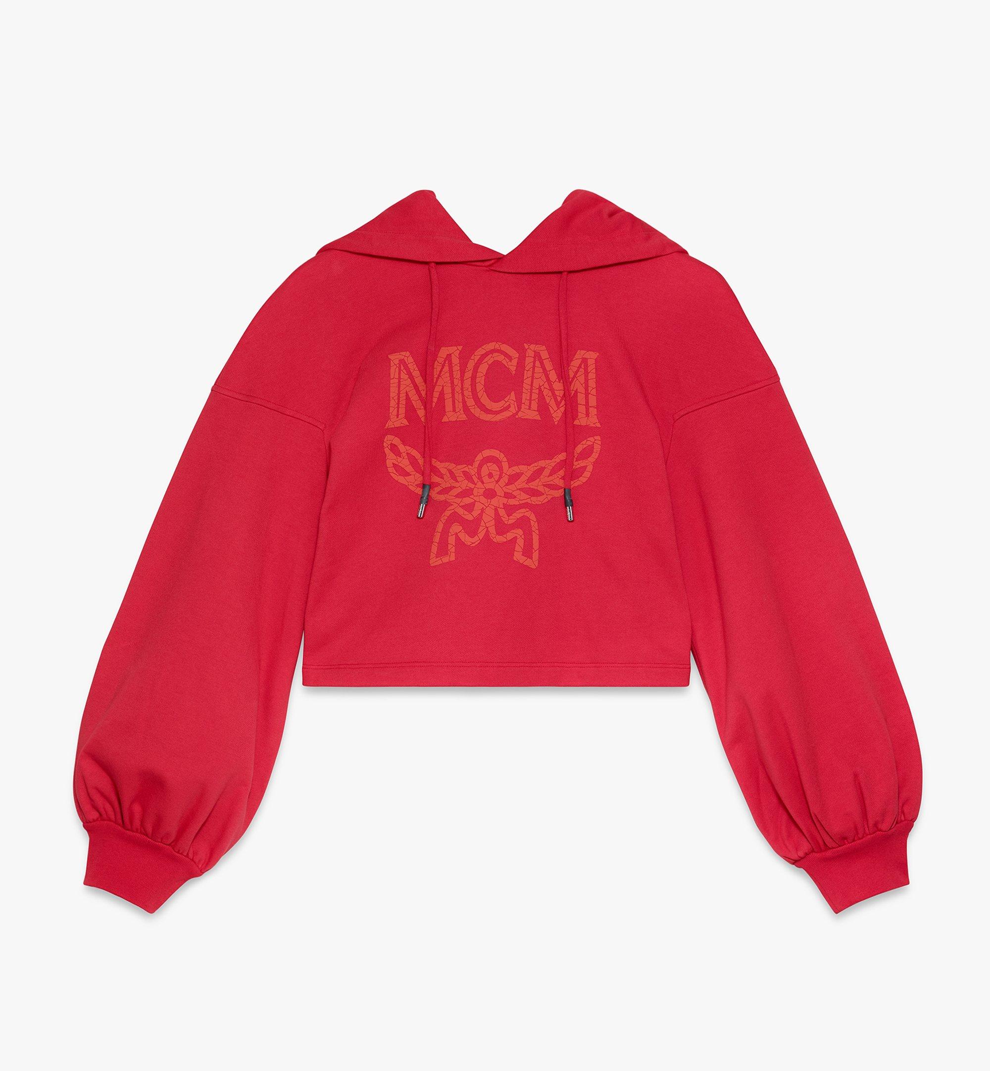 red logo hoodie