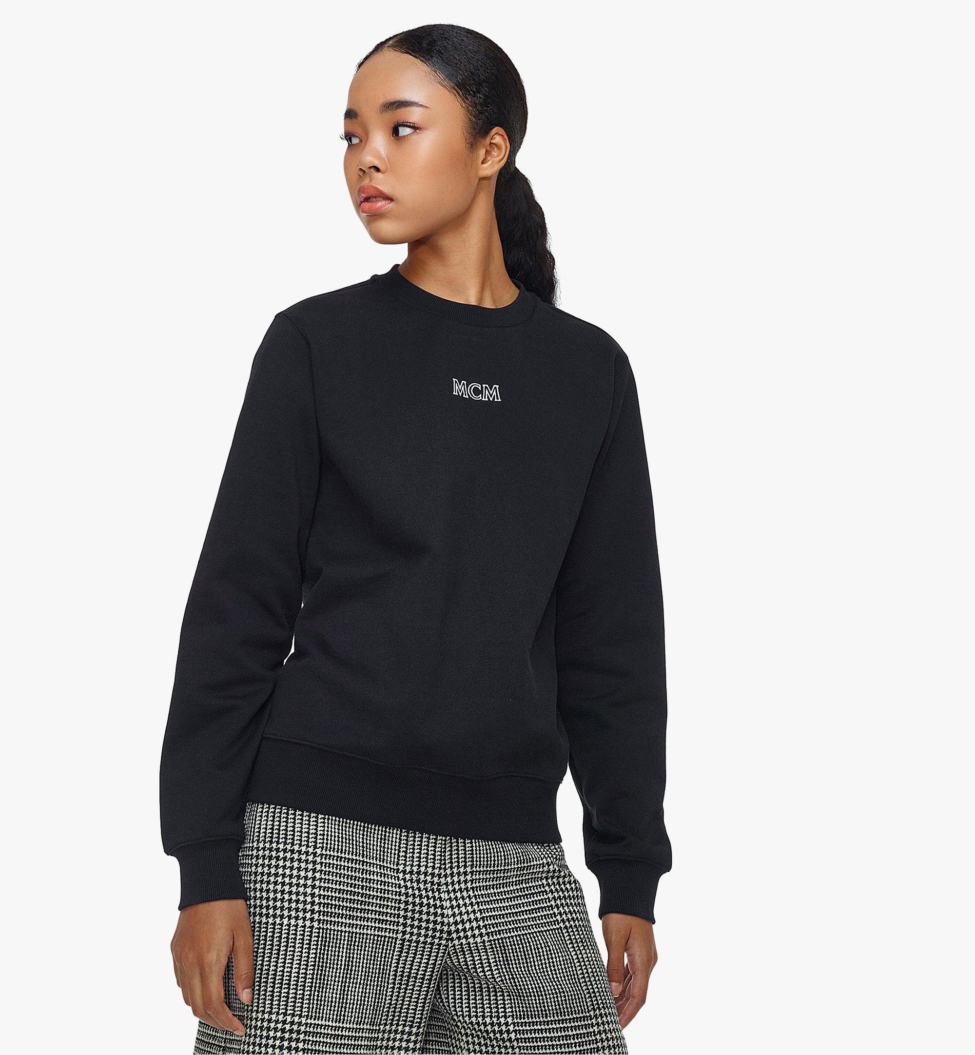 MCM 女士MCM Basics Logo棉质运动衫 Black MFABABC01BK00S 更多视角 3