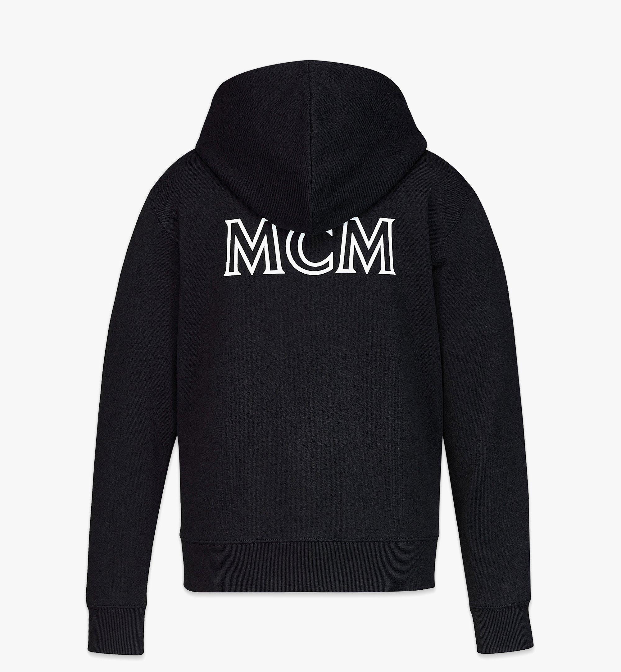 MCM Women’s MCM Essentials Logo Hoodie in Organic Cotton Black MFABABC02BK00L Alternate View 1