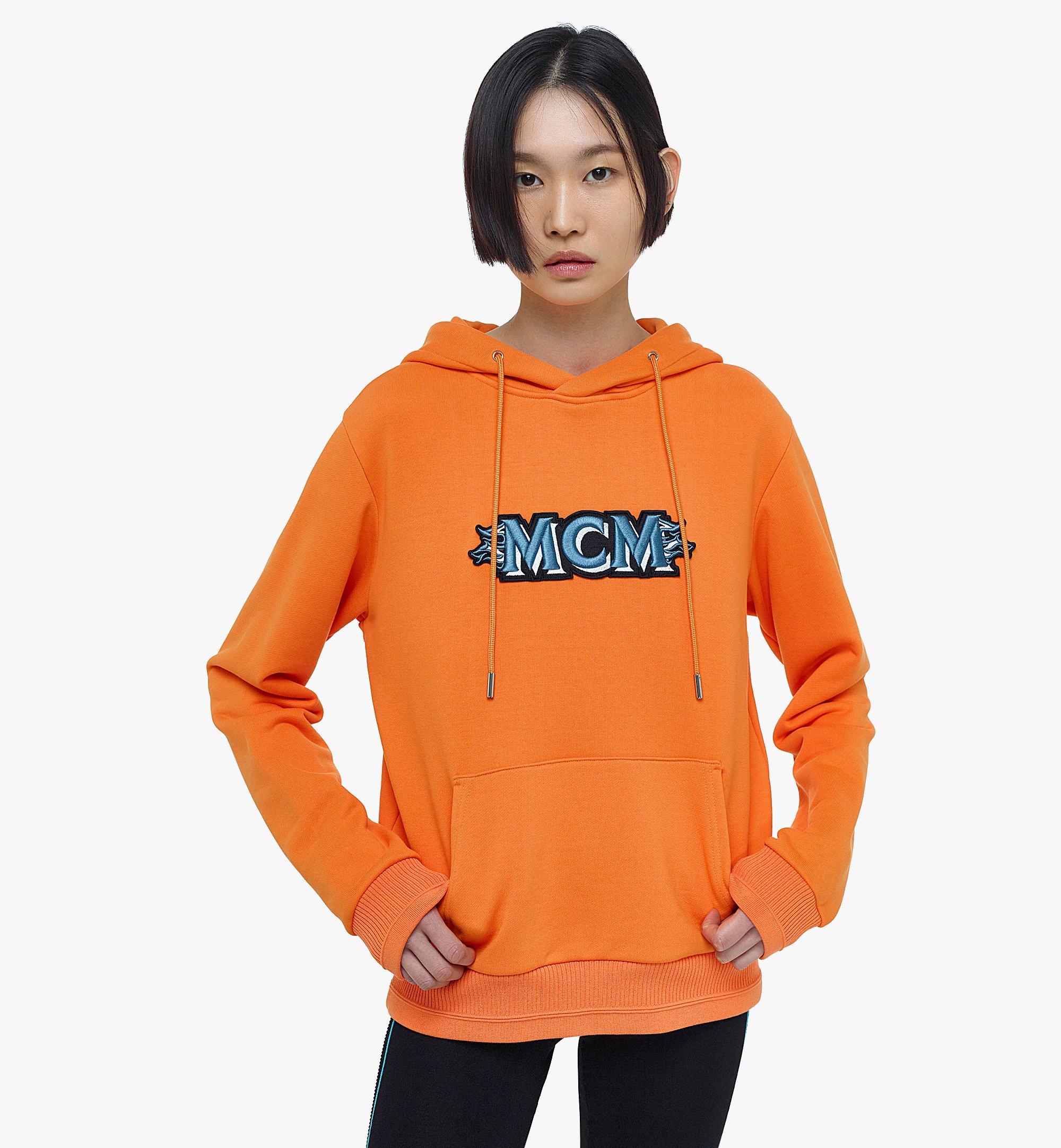 Medium Women s MCM Logo Hoodie Orange MCM JP