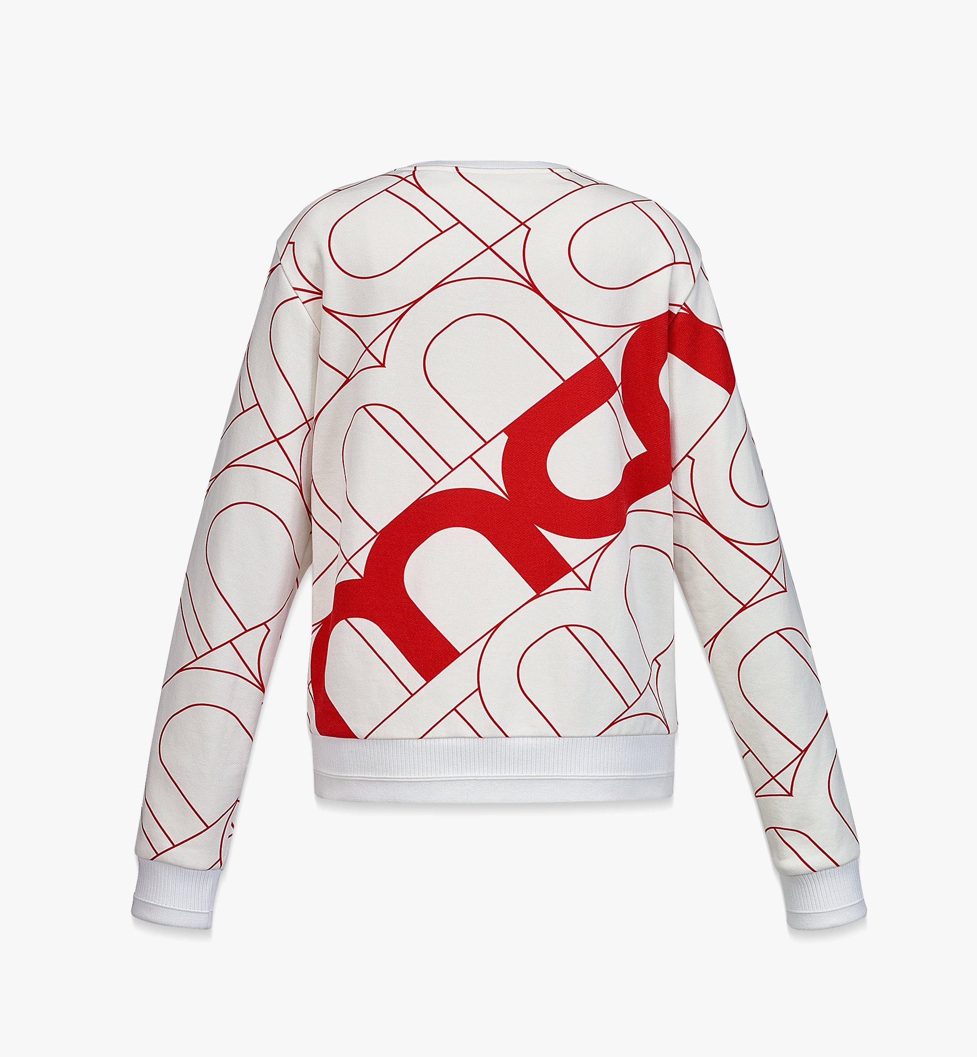 MCM Women’s Wave Visetos Print Sweatshirt White MFABASX01WI00S ほかの角度から見る 1