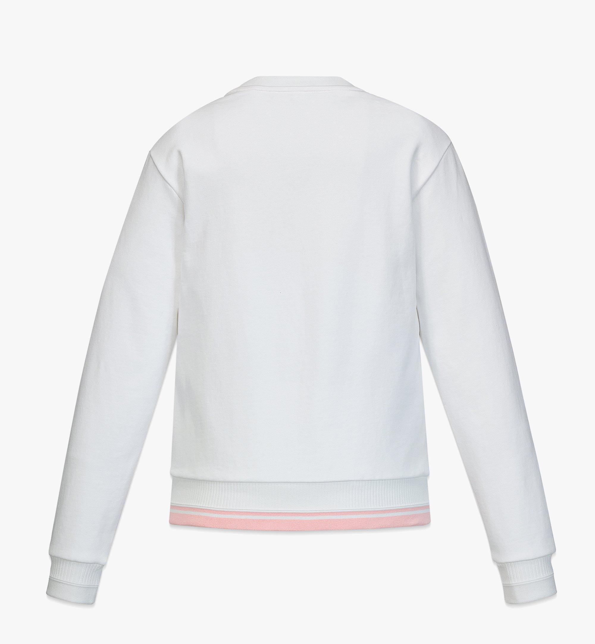 MCM Women’s Cubic Logo Sweatshirt in Organic Cotton White MFACSCK04WO0XL Alternate View 1