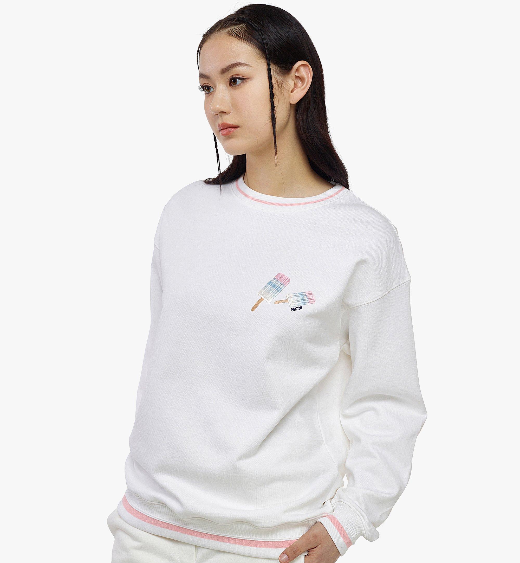 MCM 女士MCM系列棉质运动衫 White MFACSMM01WO0XL 更多视角 2