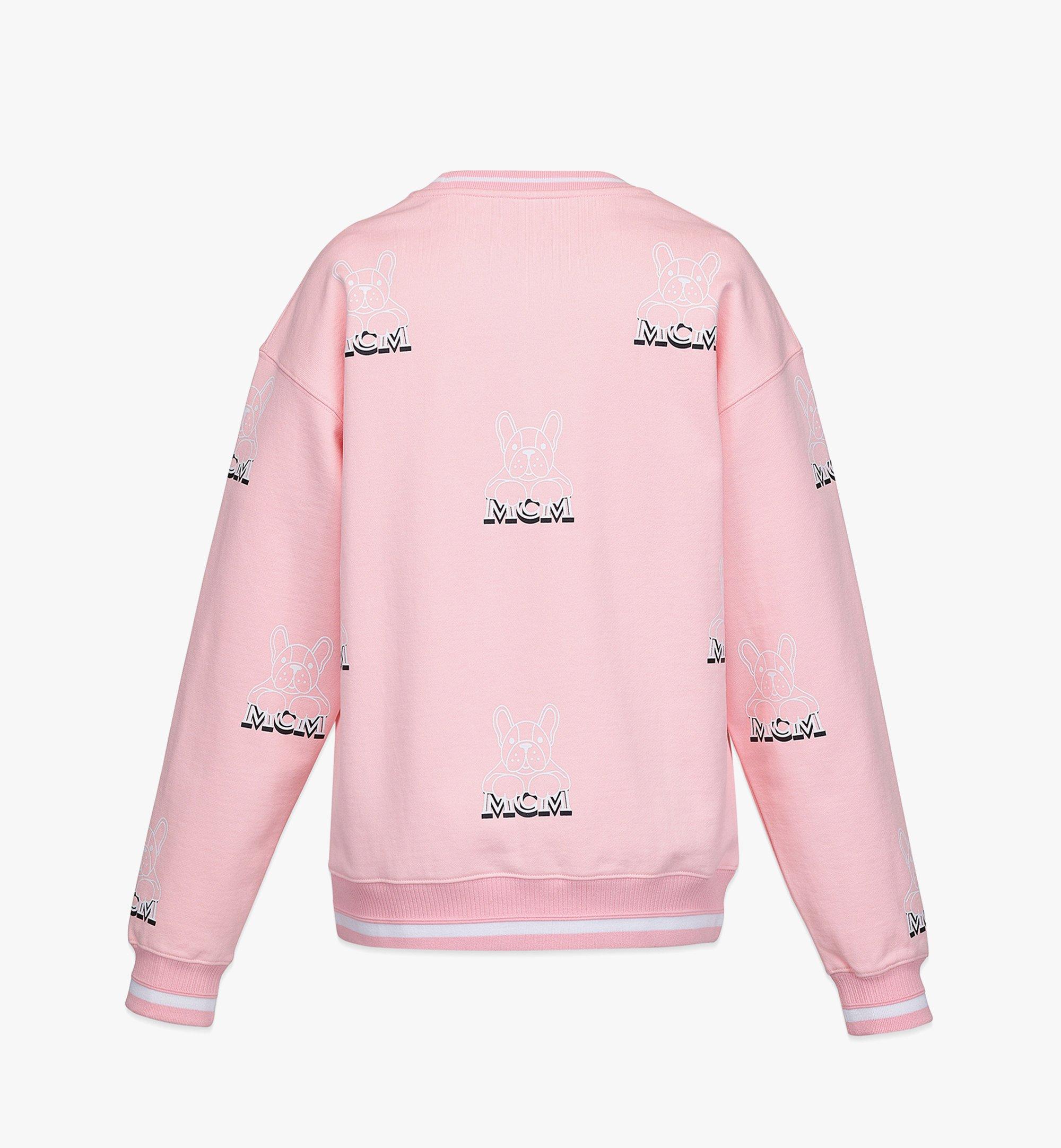 MCM Women’s M Pup Sweatshirt in Organic Cotton Pink MFACSSX02QV0XL Alternate View 1