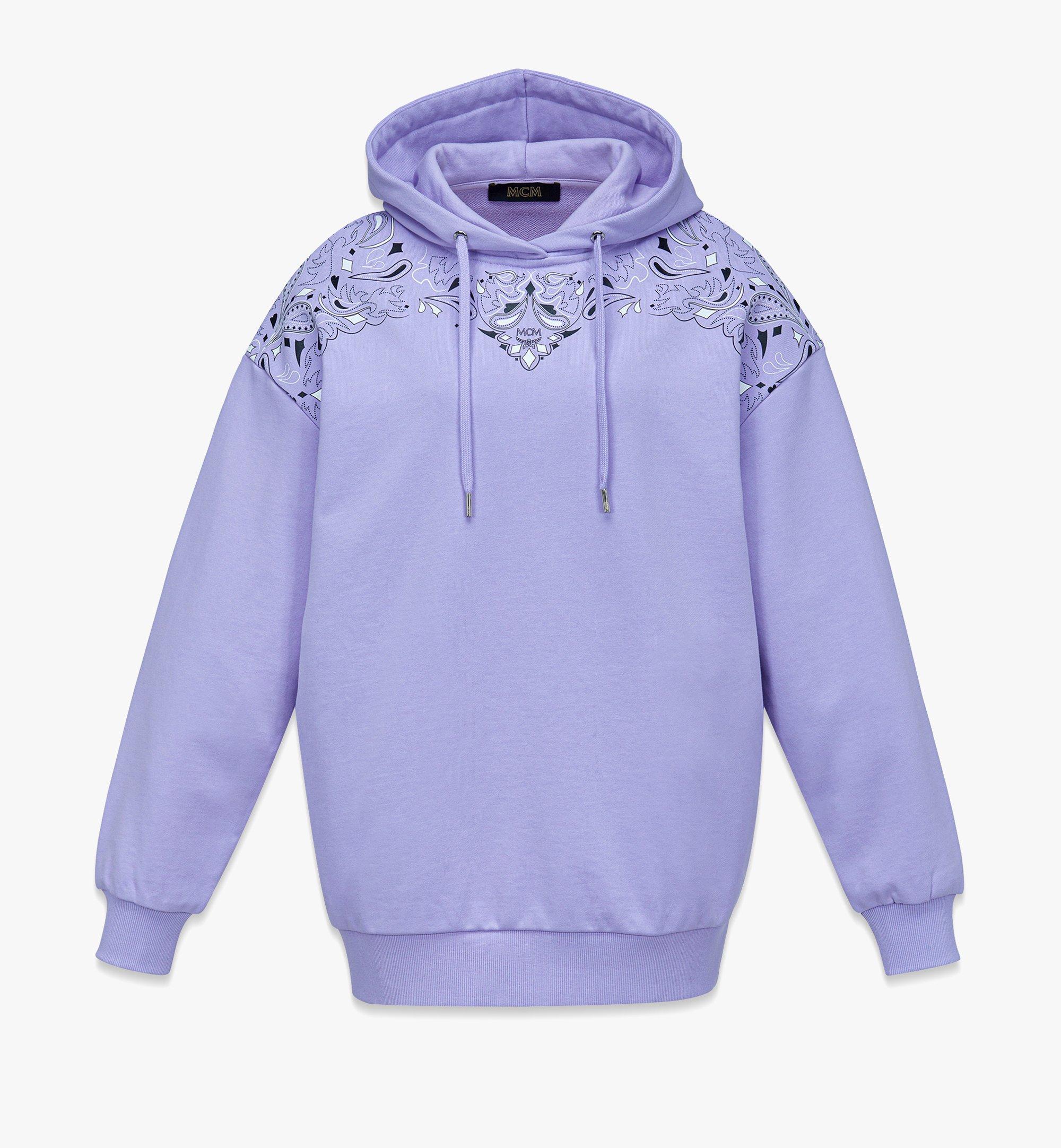 MCM Bandana Print Hoodie in Organic Cotton Purple MFADAMM01U70XS ほかの角度から見る 1