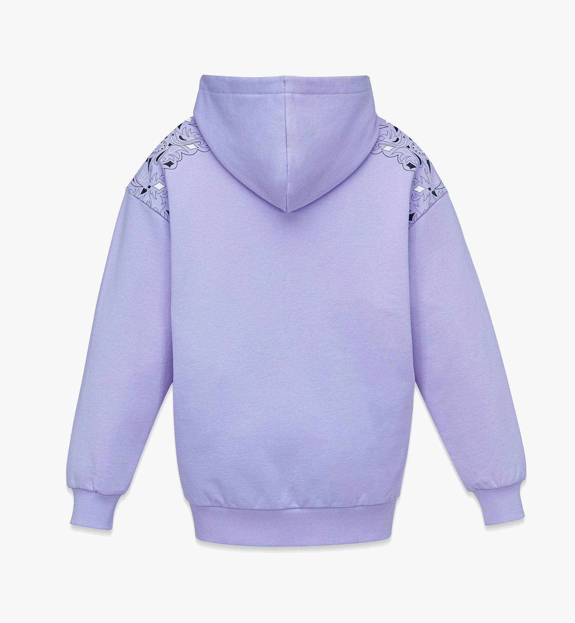 MCM Bandana Print Hoodie in Organic Cotton Purple MFADAMM01U70XS ほかの角度から見る 1