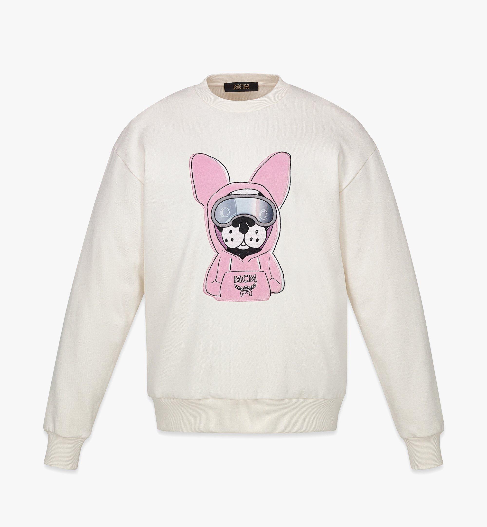 MCM M Pup グラフィック スウェットシャツ - オーガニックコットン White MFADAMM02WG00S ほかの角度から見る 1