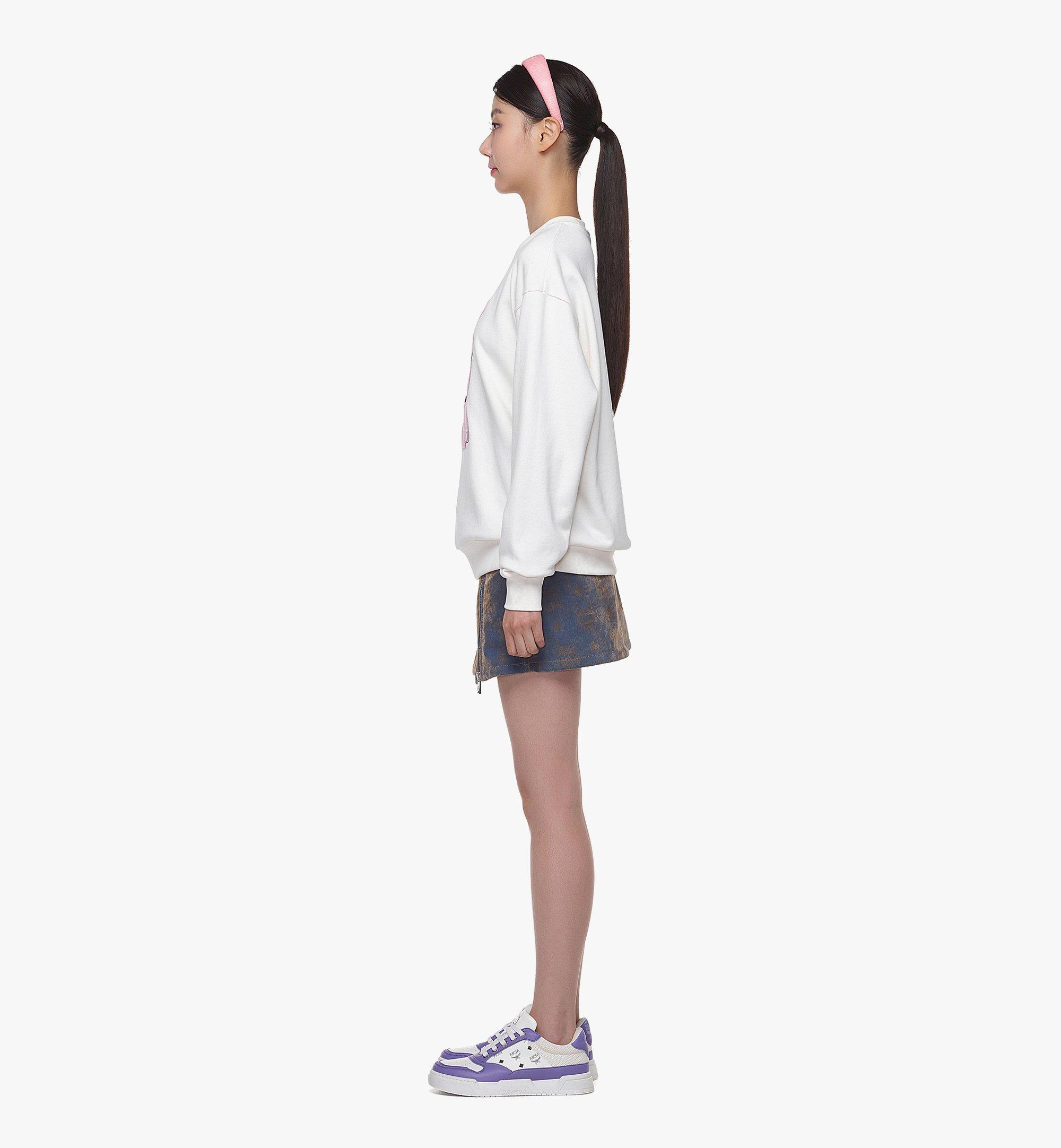 MCM M Pup グラフィック スウェットシャツ - オーガニックコットン White MFADAMM02WG00S ほかの角度から見る 2