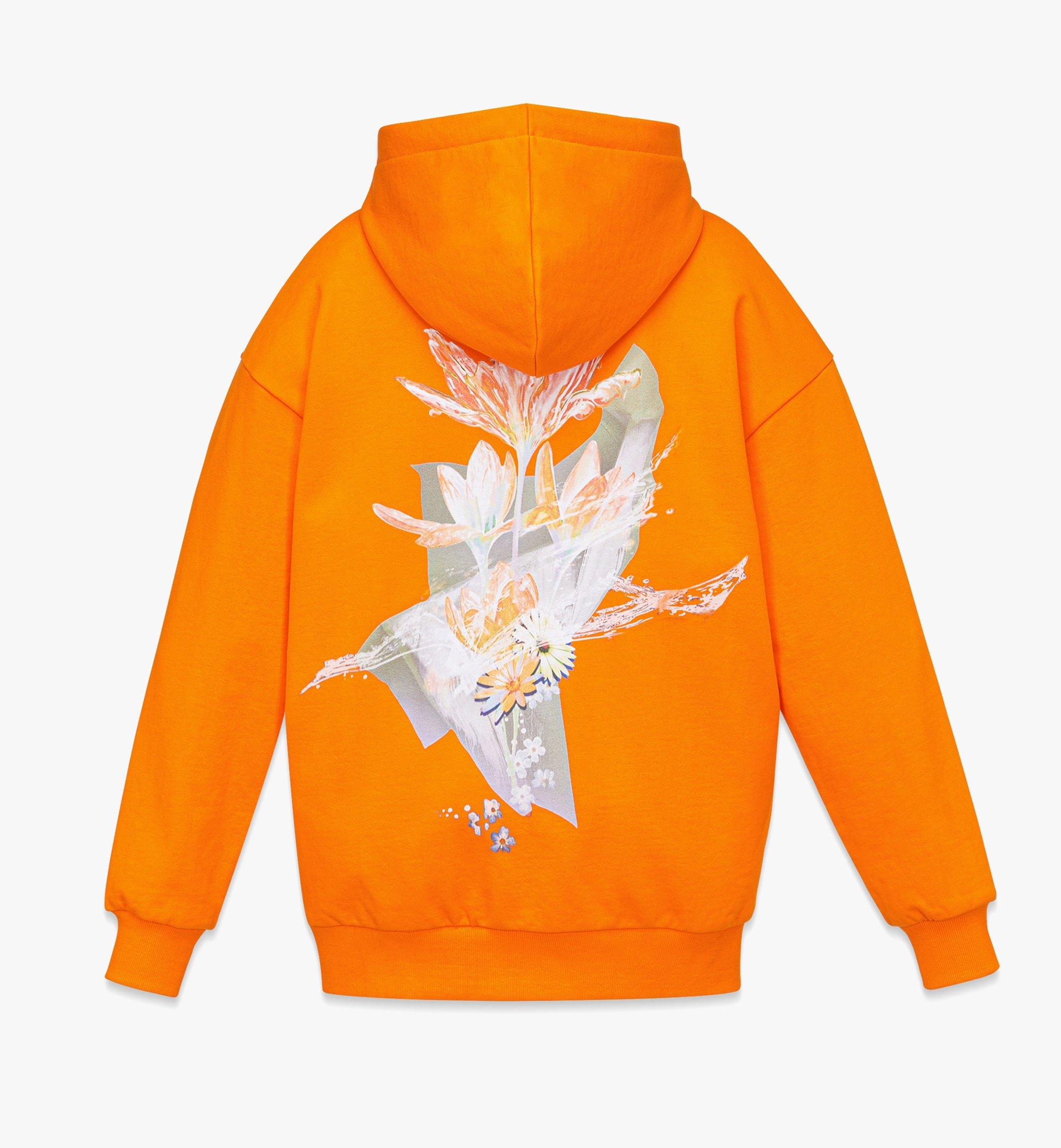 パーカー・フーディ MCM Men Hoodies MFADAMM03 O0 Orange X-Small / W Floral Print Logo Hoodie in Organic Cotton