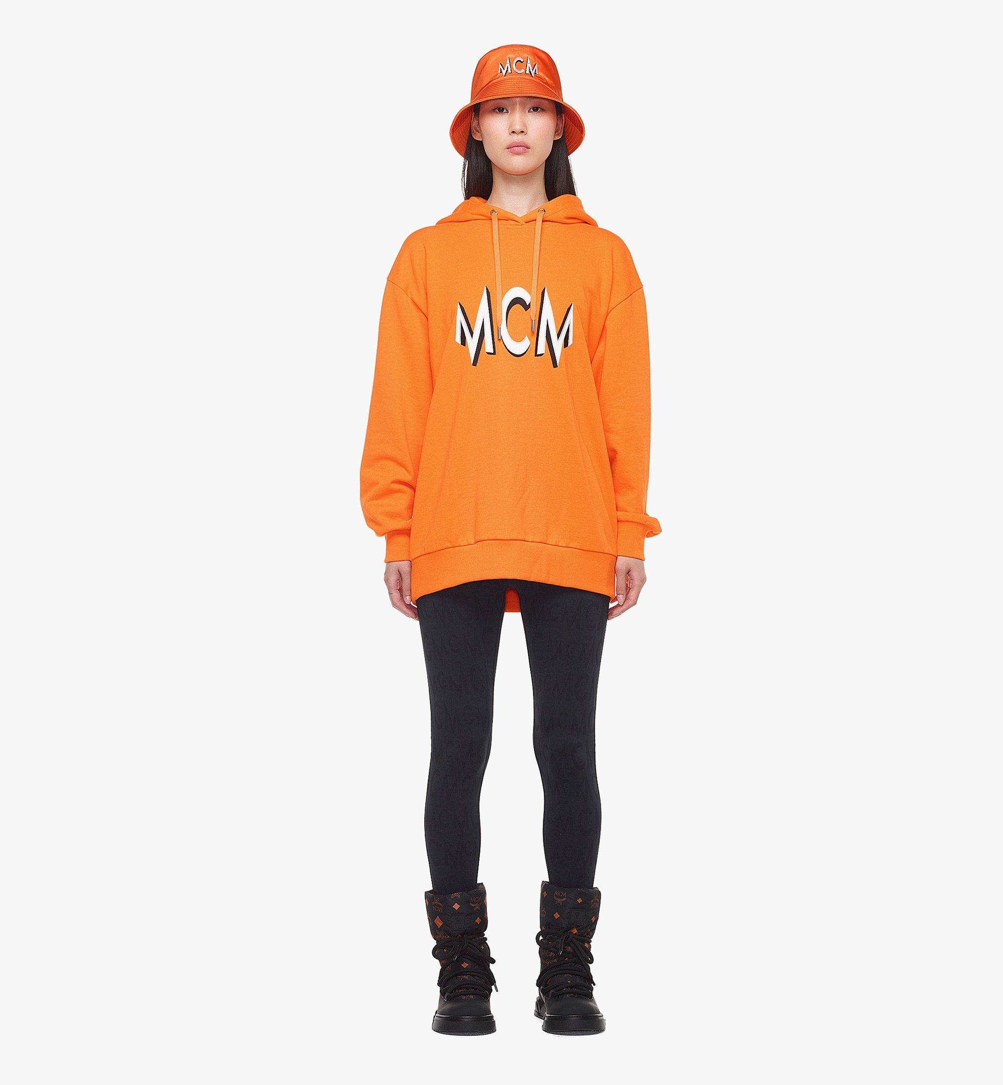 X-Small / W Floral Print Logo Hoodie in Organic Cotton