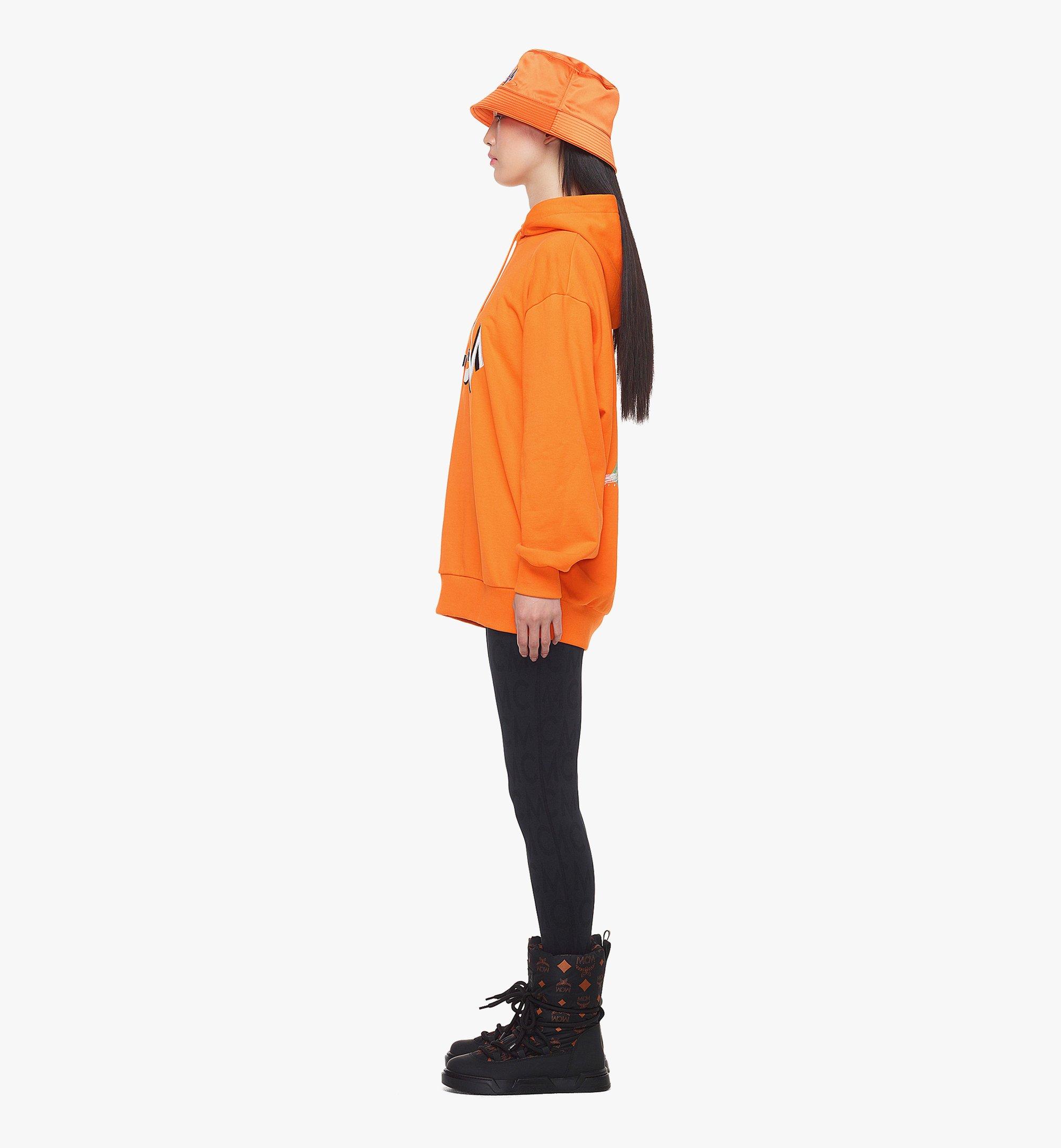 パーカー・フーディ MCM Men Hoodies MFADAMM03 O0 Orange X-Small / W Floral Print Logo Hoodie in Organic Cotton