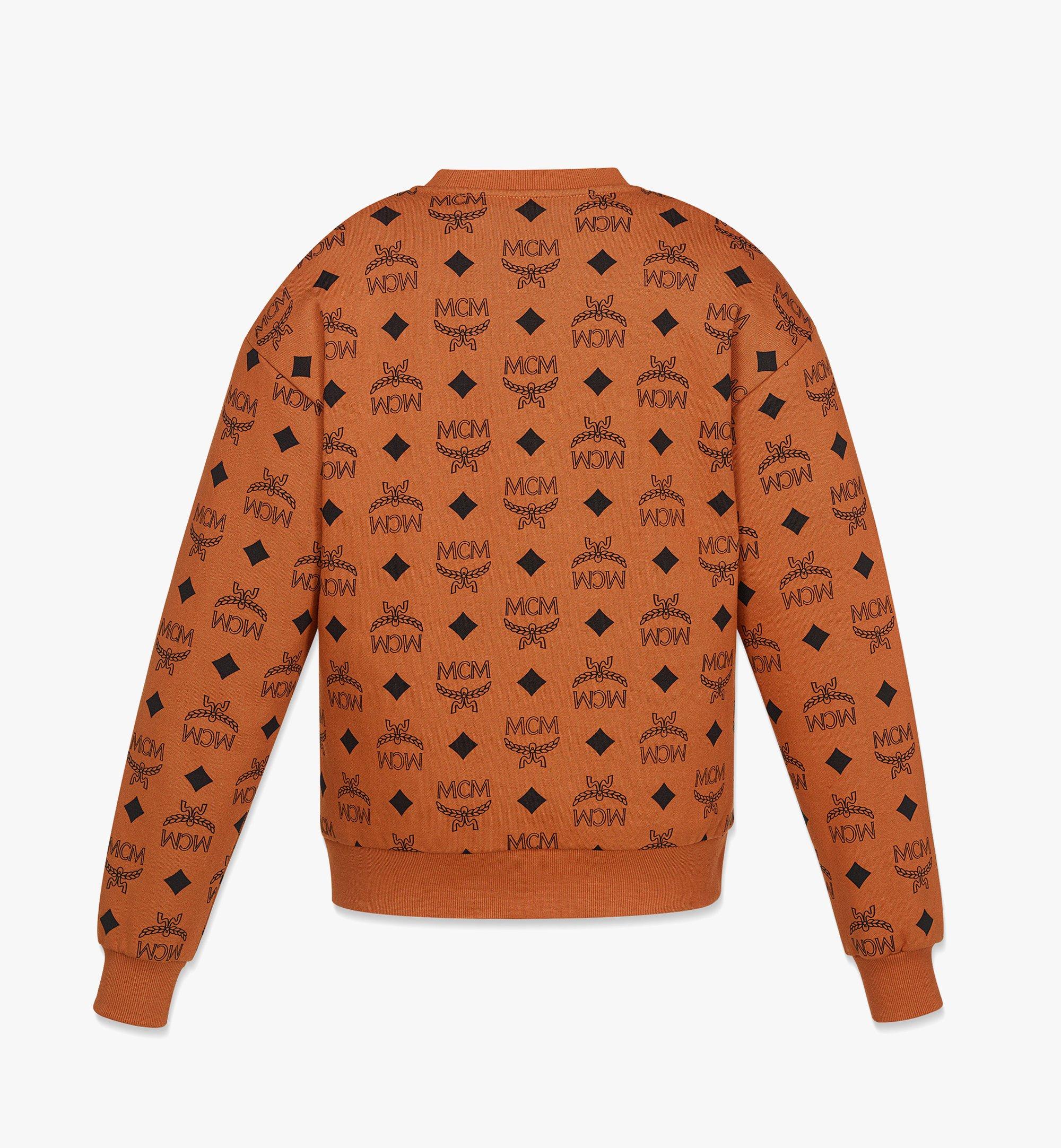 MCM Sweatshirt aus Bio-Baumwolle mit gedrucktem Maxi-Monogramm Cognac MFADAMM05CO0XS Noch mehr sehen 1
