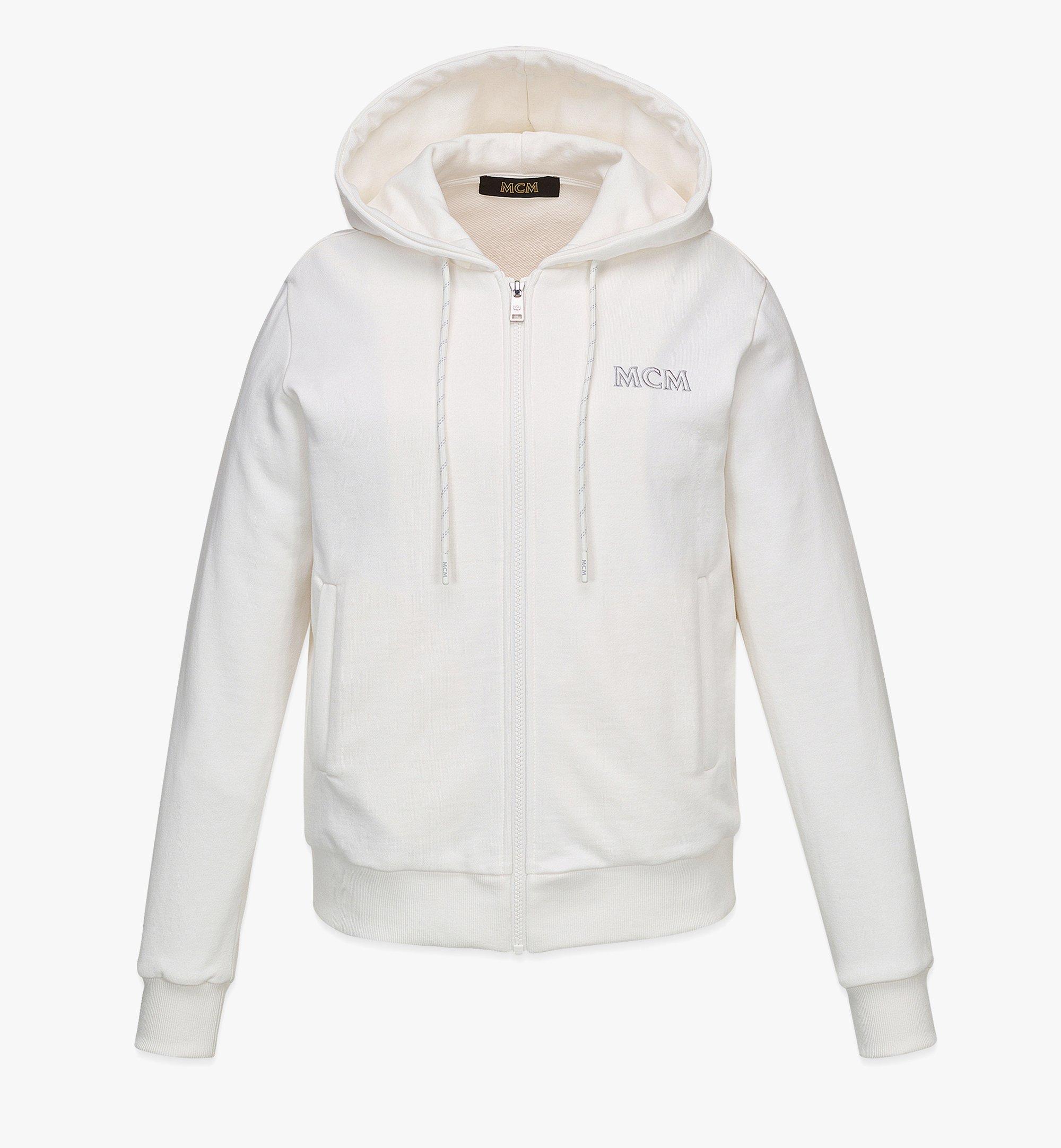 Women’s MCM Essentials Logo Zip Hoodie in Organic Cotton