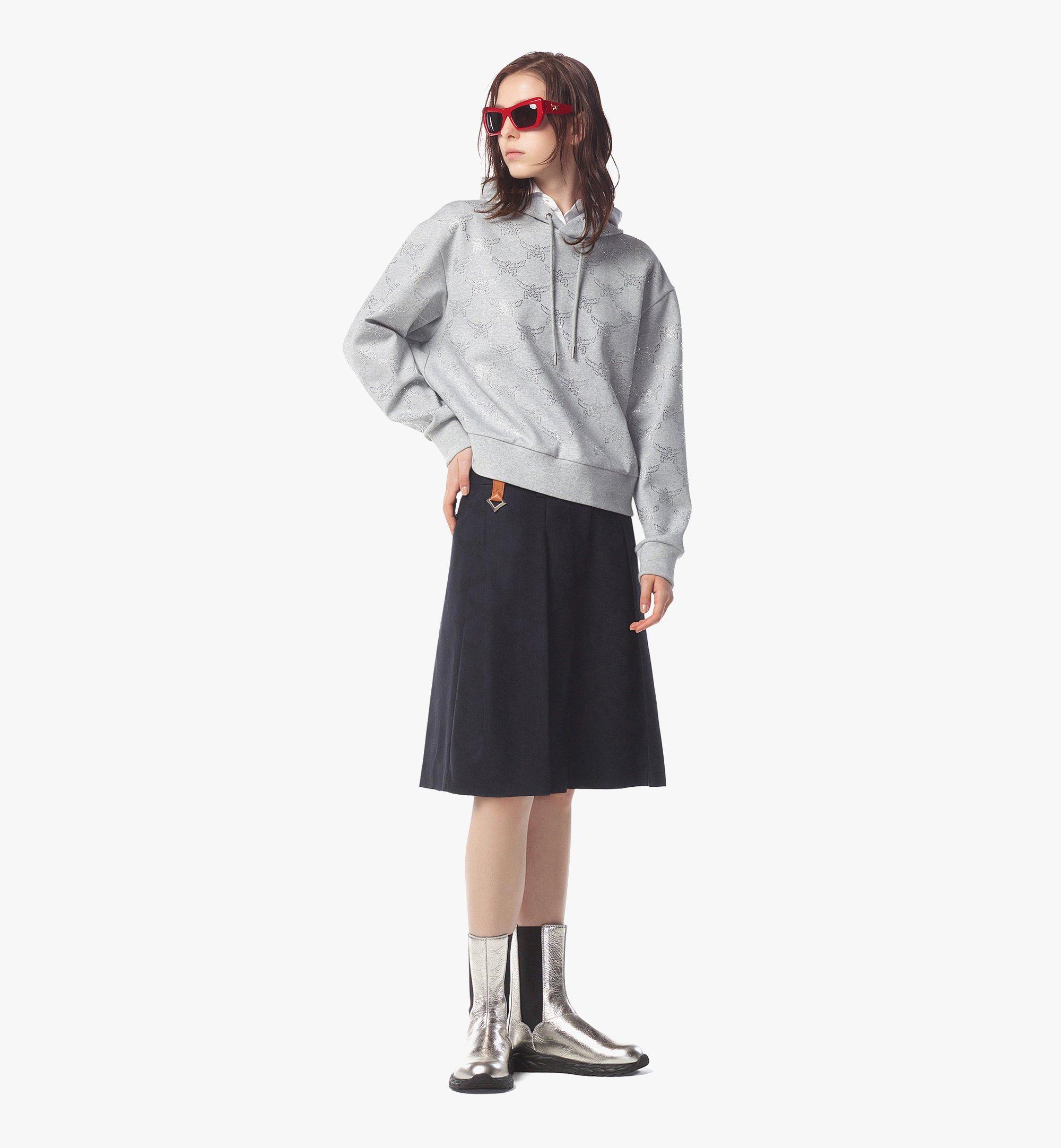 MCM Monogramm-Kapuzenpulli Crystal aus Doppeljersey Grey MFAEAMM01ET00M Noch mehr sehen 2