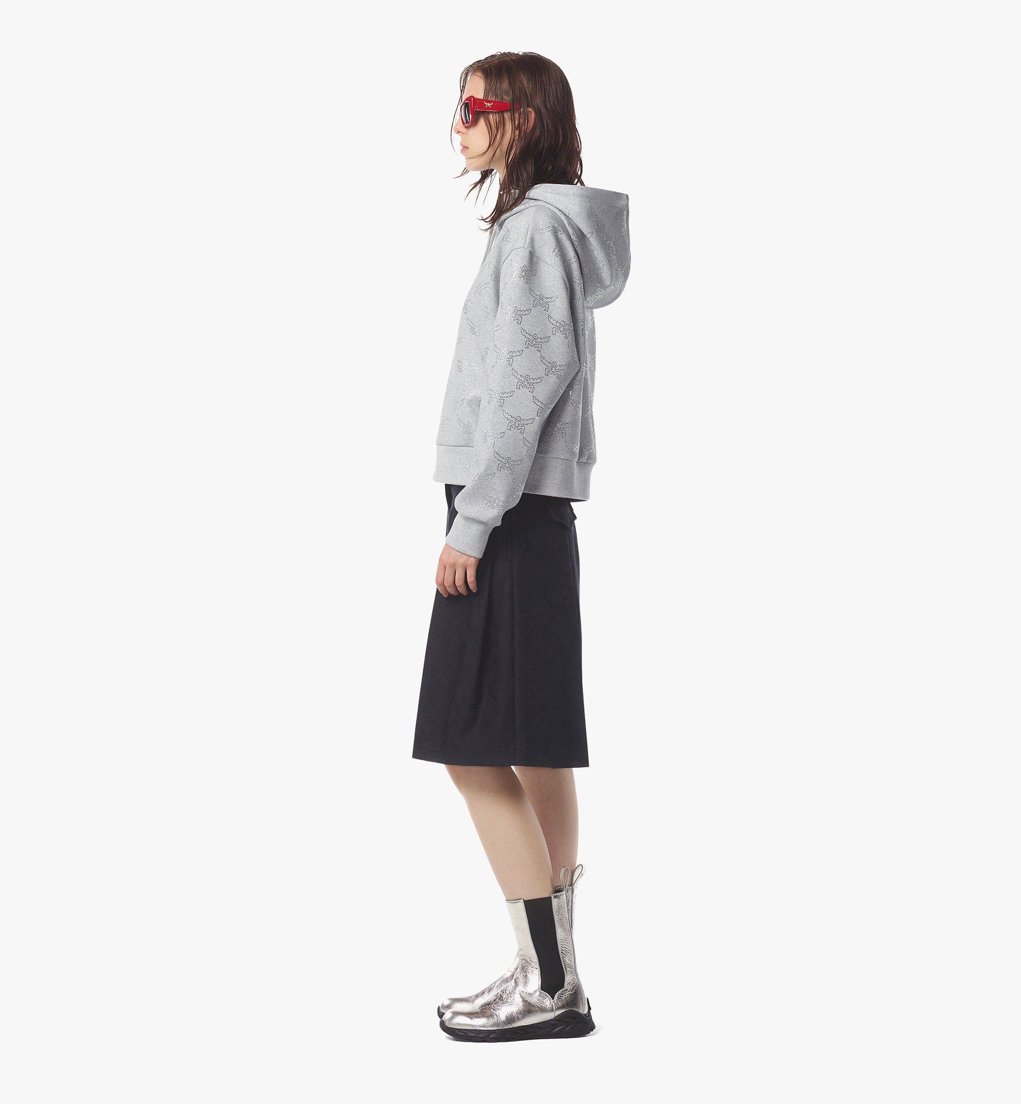 MCM Monogramm-Kapuzenpulli Crystal aus Doppeljersey Grey MFAEAMM01ET00M Noch mehr sehen 2