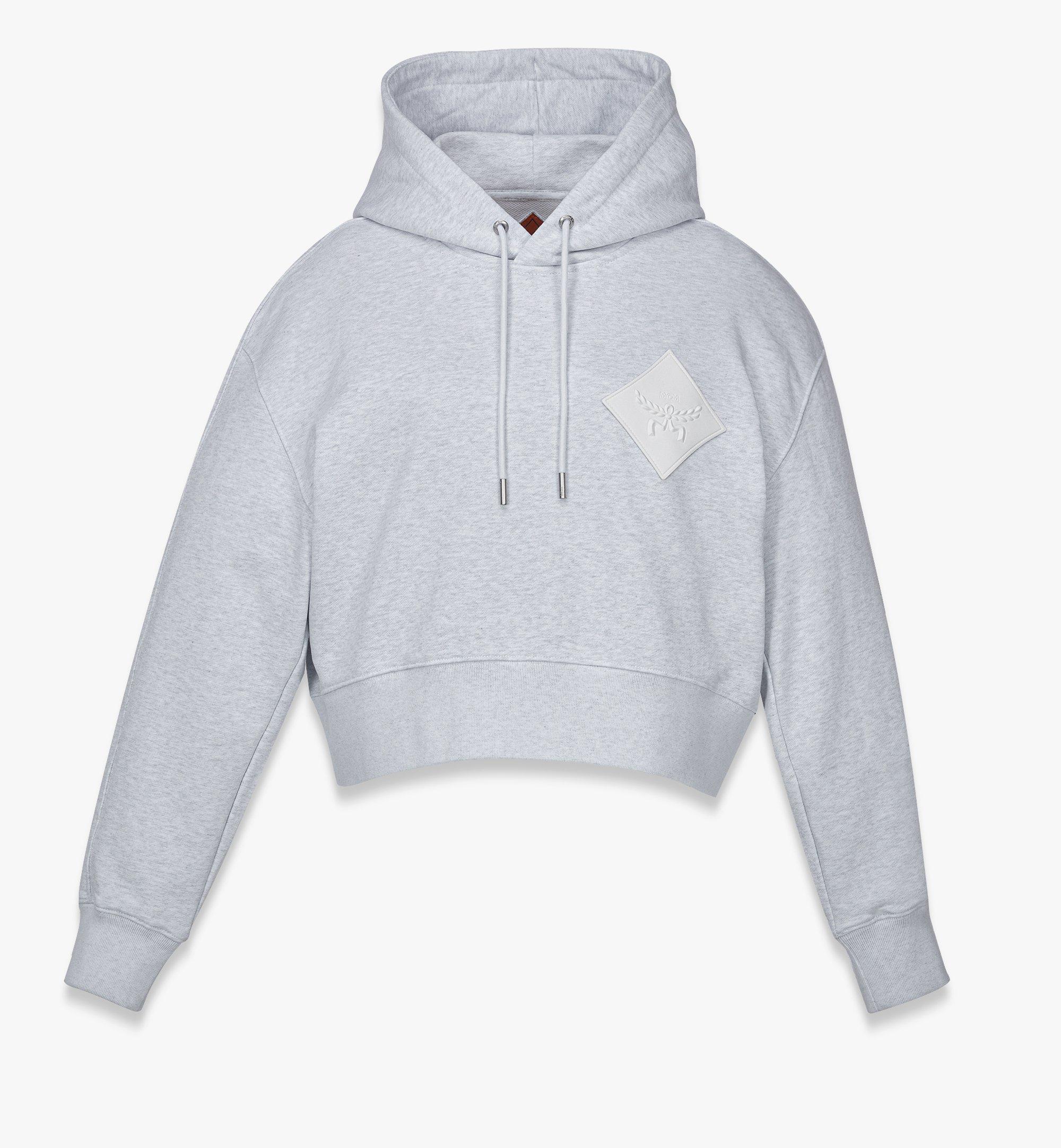 MCM エッセンシャル ロゴ パッチ クロップド フーディー Grey MFAESBC01FD0XS ほかの角度から見る 1