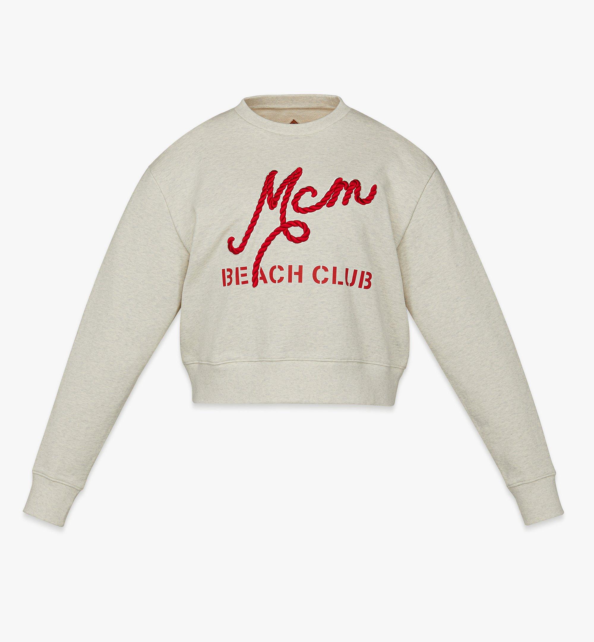 MCM Beach Club Logo Sweatshirt Beige MFAFSHE012B0XS Plus de photos 1
