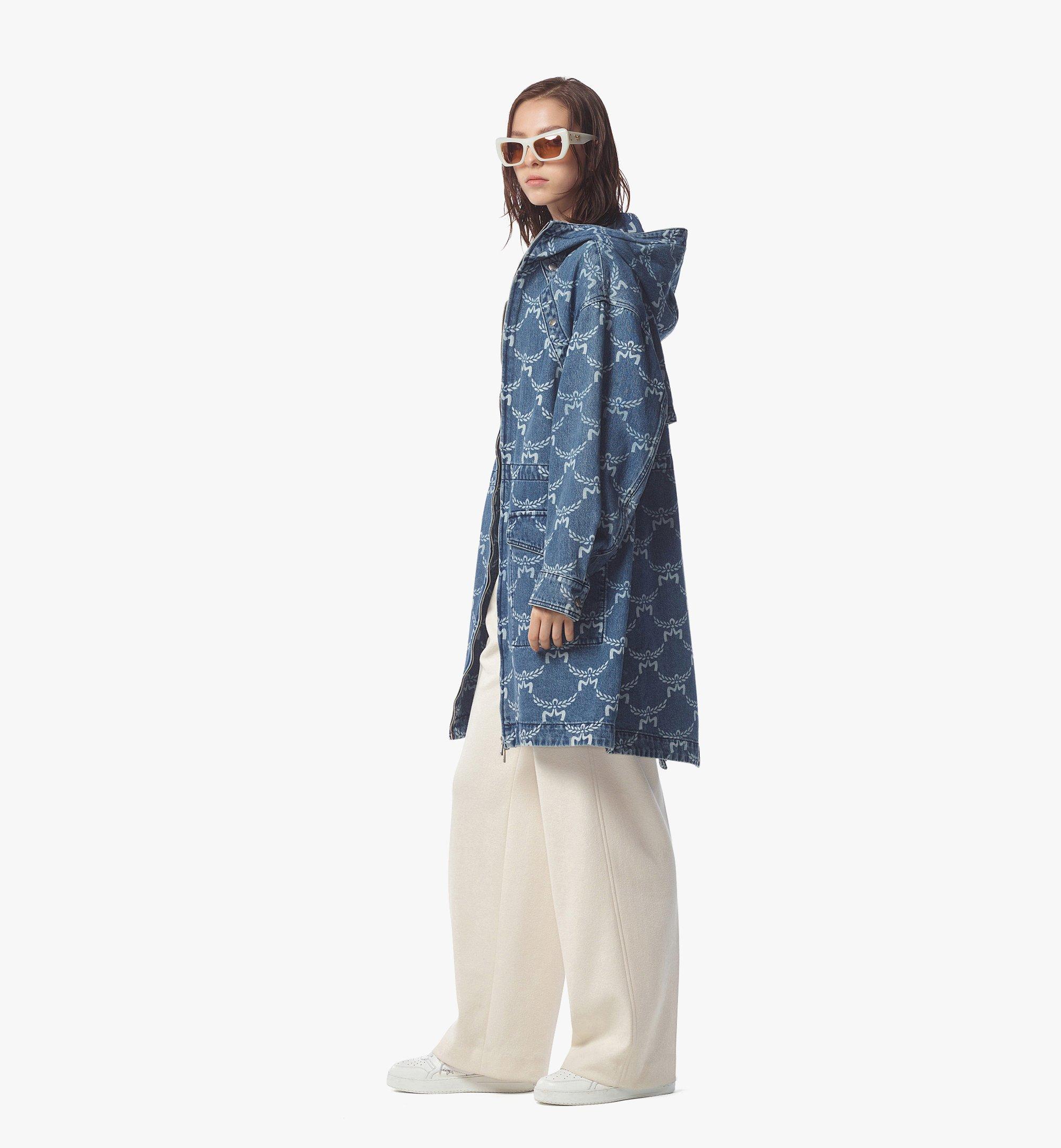 MCM Lauretos Monogram 2-in-1 Denim Parka Blue MFCEAMM02LI00M Alternate View 2