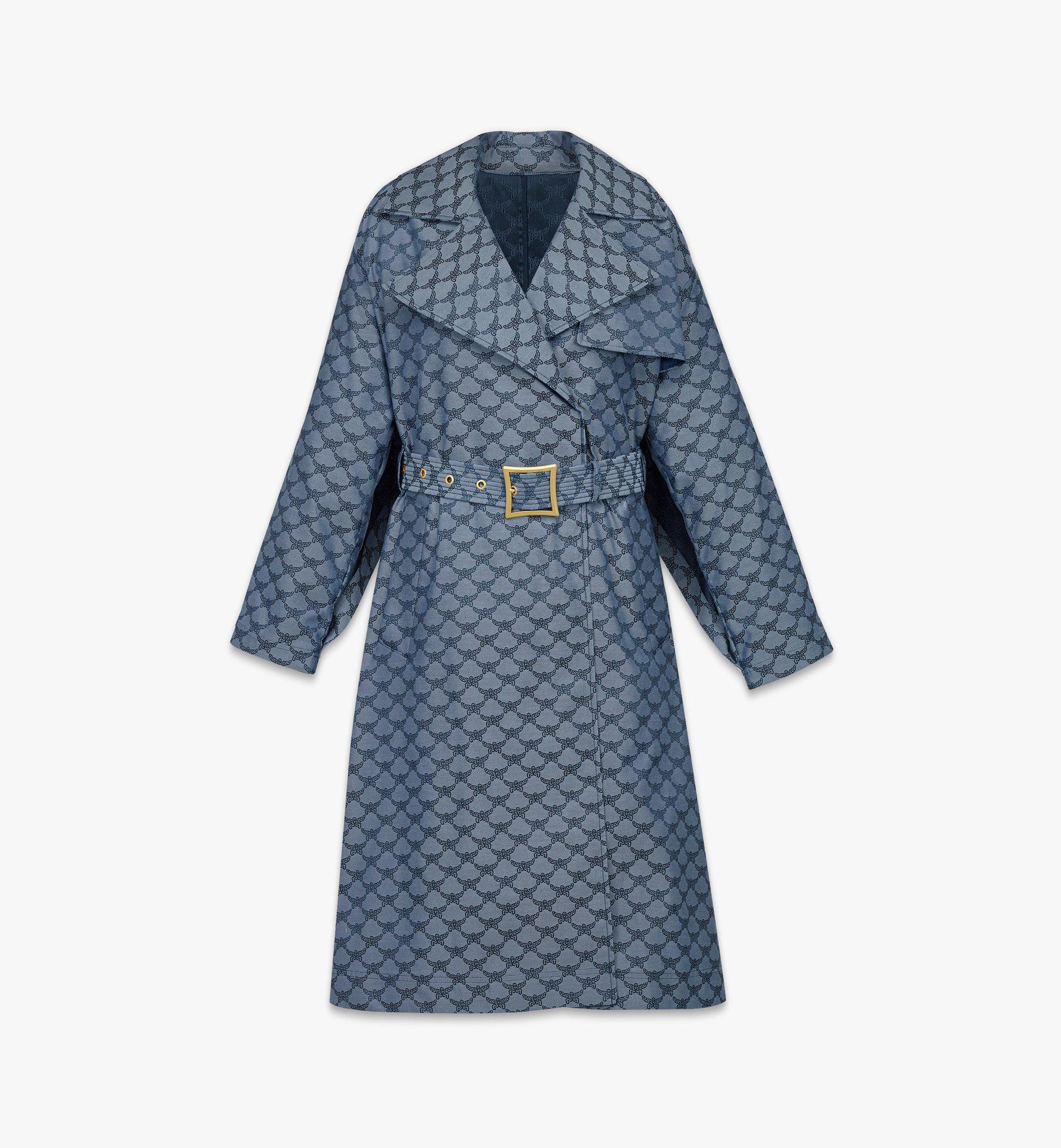 MCM Trench Coat in Lauretos Denim Jacquard Blue MFCESMM01LI038 Alternate View 1