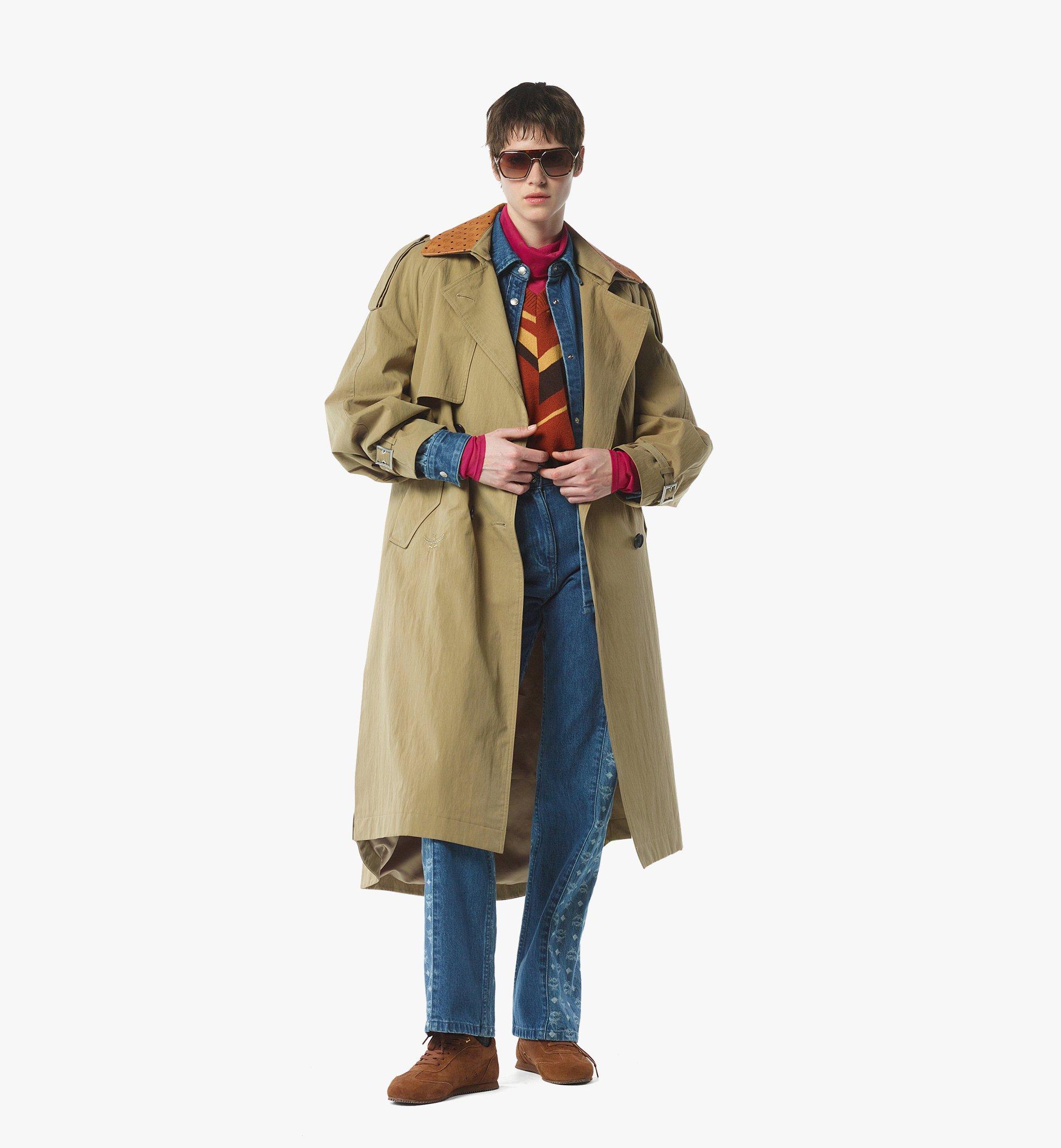 MCM Trench Coat Beige MFCFAMM02IG038 Alternate View 2