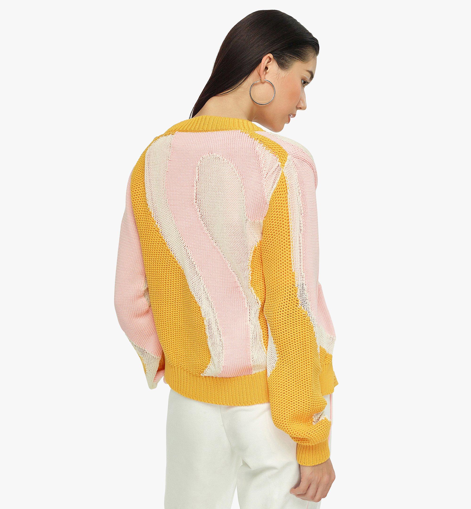 MCM Women’s Intarsia Knit Cotton Cardigan Yellow MFDCSMM01Y50XL Alternate View 2