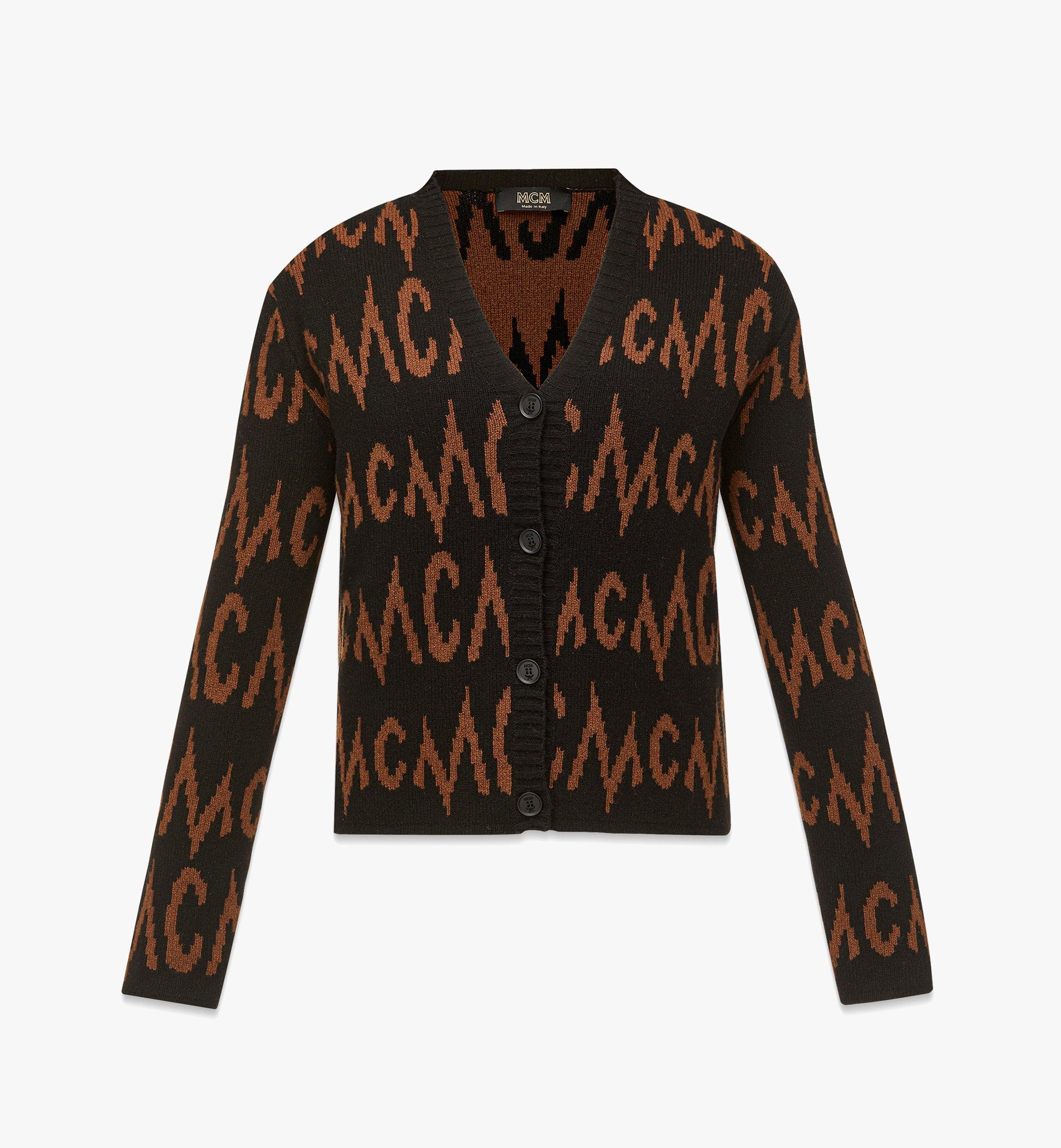 Mcm Monogram-Print Wool Biker Jacket