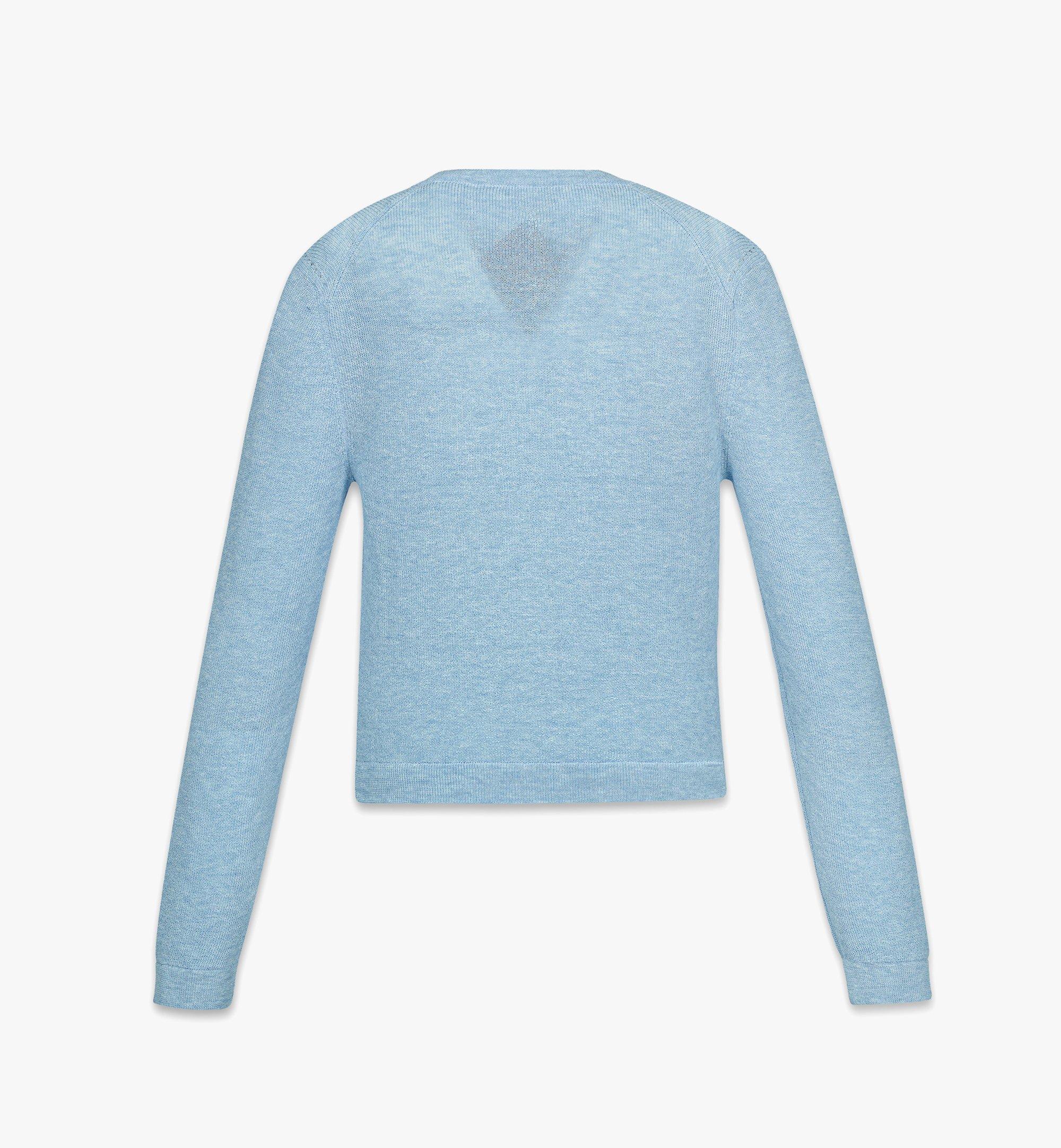 MCM Logo Patch Knit Cardigan Blue MFDFAMM02L800L Alternate View 1