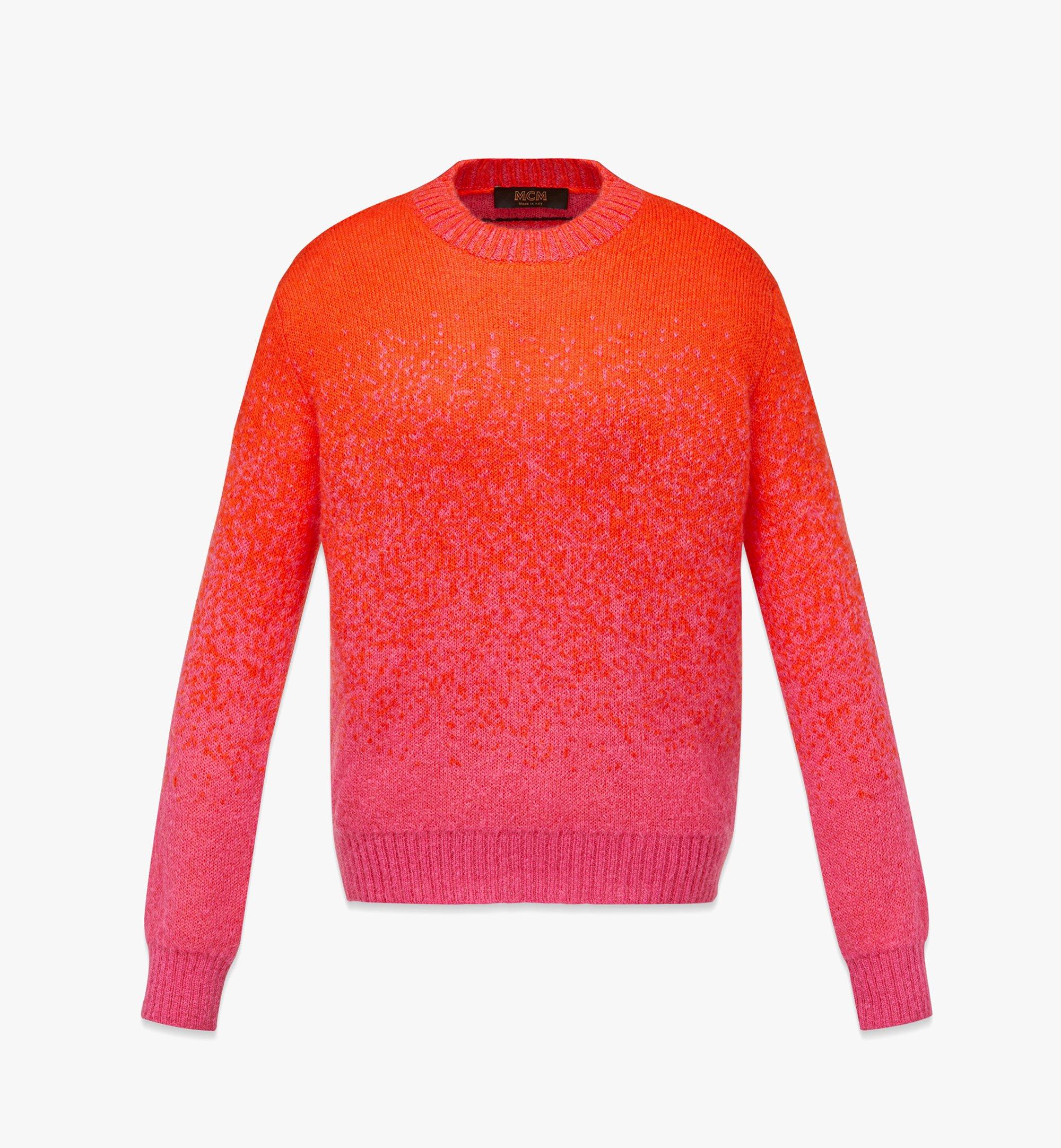Large / W Jacquard Sweater in Gradation Mohair Orange | MCM ®US