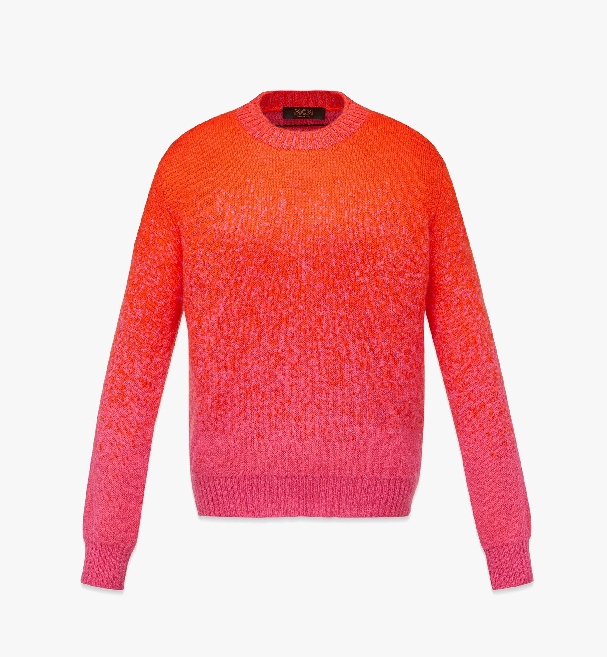 Lauren Woman Monogram Jacquard Short-sleeve Sweater In Canyon Orange