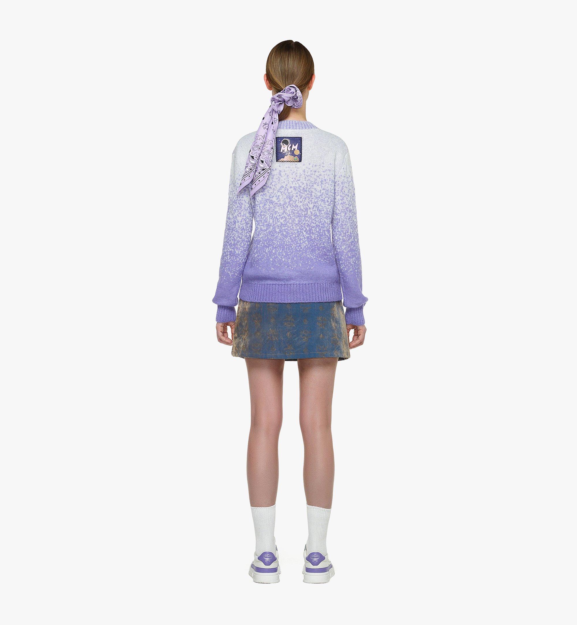 MCM Jacquard Sweater in Gradation Mohair Purple MFEDAMM02U400S ほかの角度から見る 3