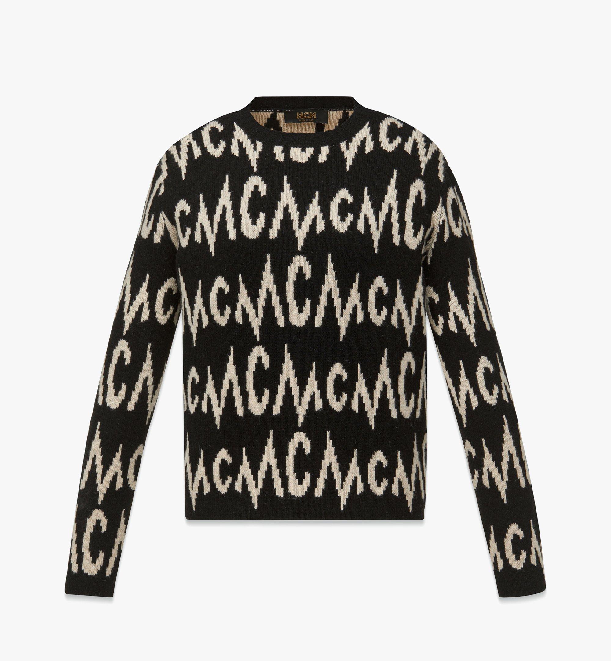 MCM モノグラム ジャカード セーター - リサイクルカシミア Black MFEDAMM03B900L ほかの角度から見る 1