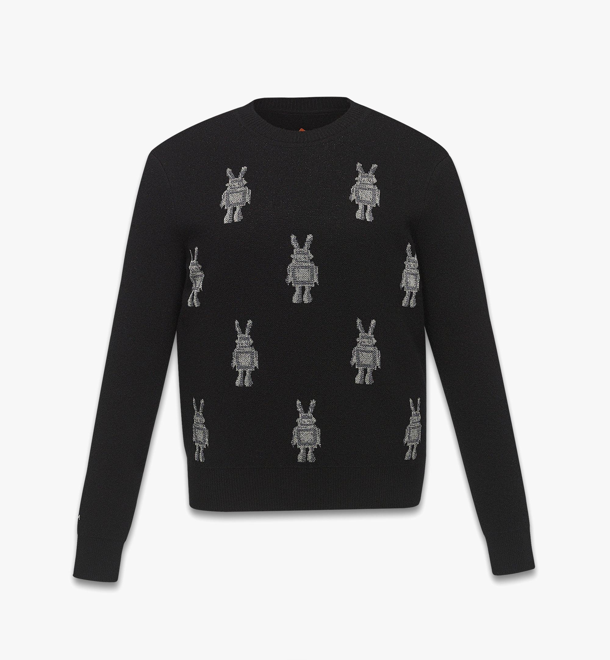 MCM Rabot Sweater in Wool Jacquard Black MFEGSMM01BK00S Alternate View 1