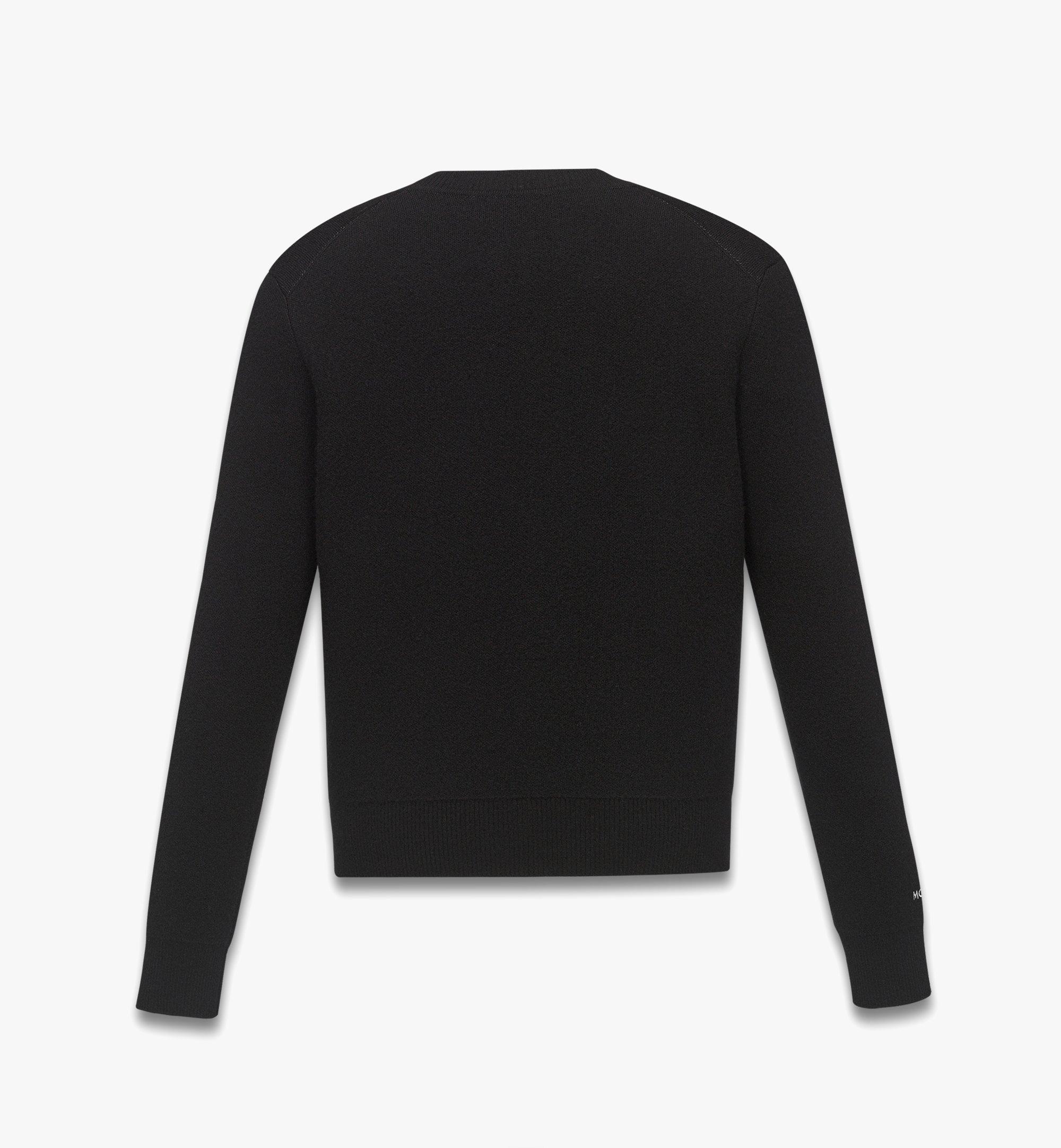 MCM Rabot Sweater in Wool Jacquard Black MFEGSMM01BK00S Alternate View 1