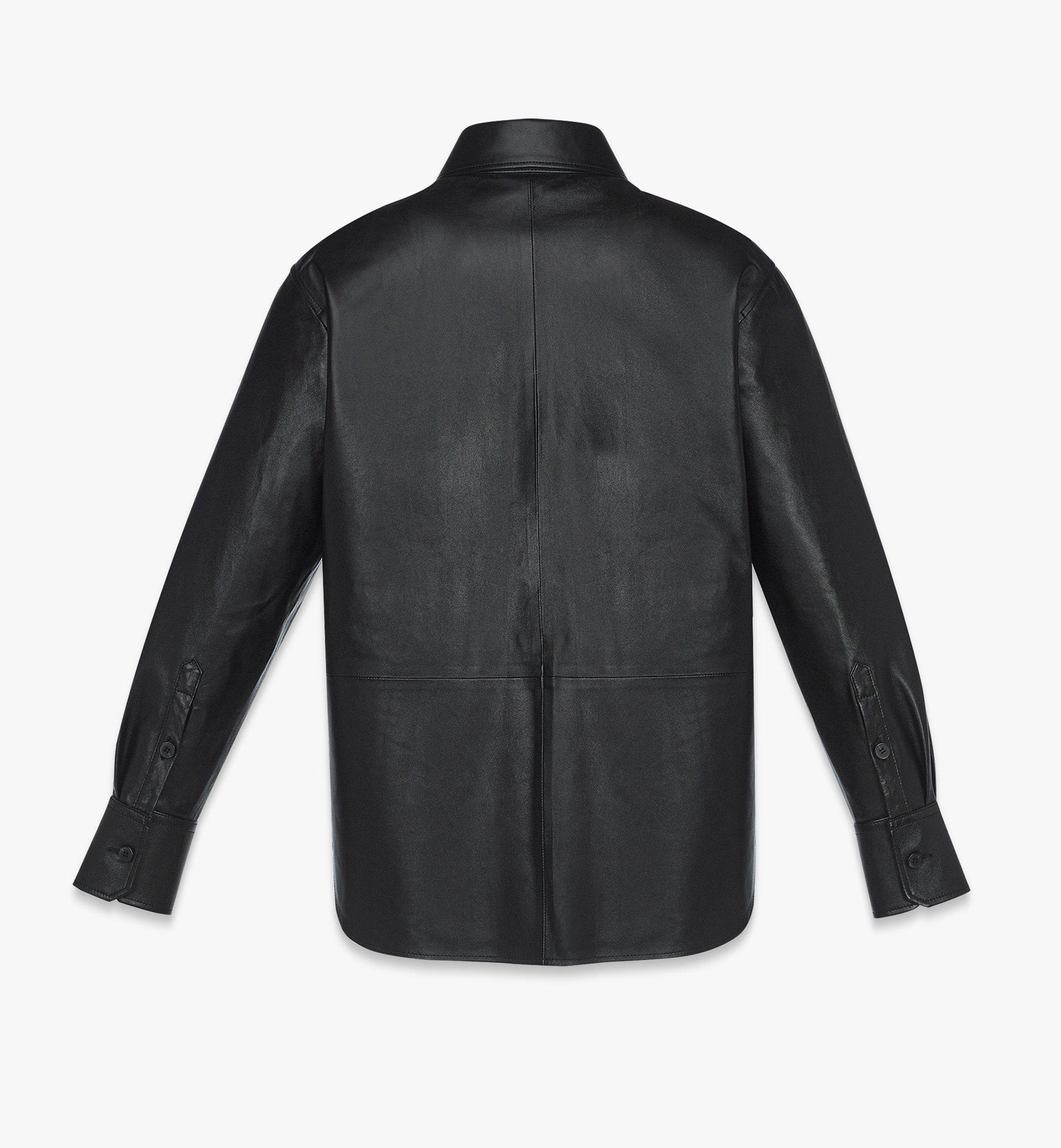 MCM Shirt in Lamb Leather Black MFHEAMM04BK042 Alternate View 1