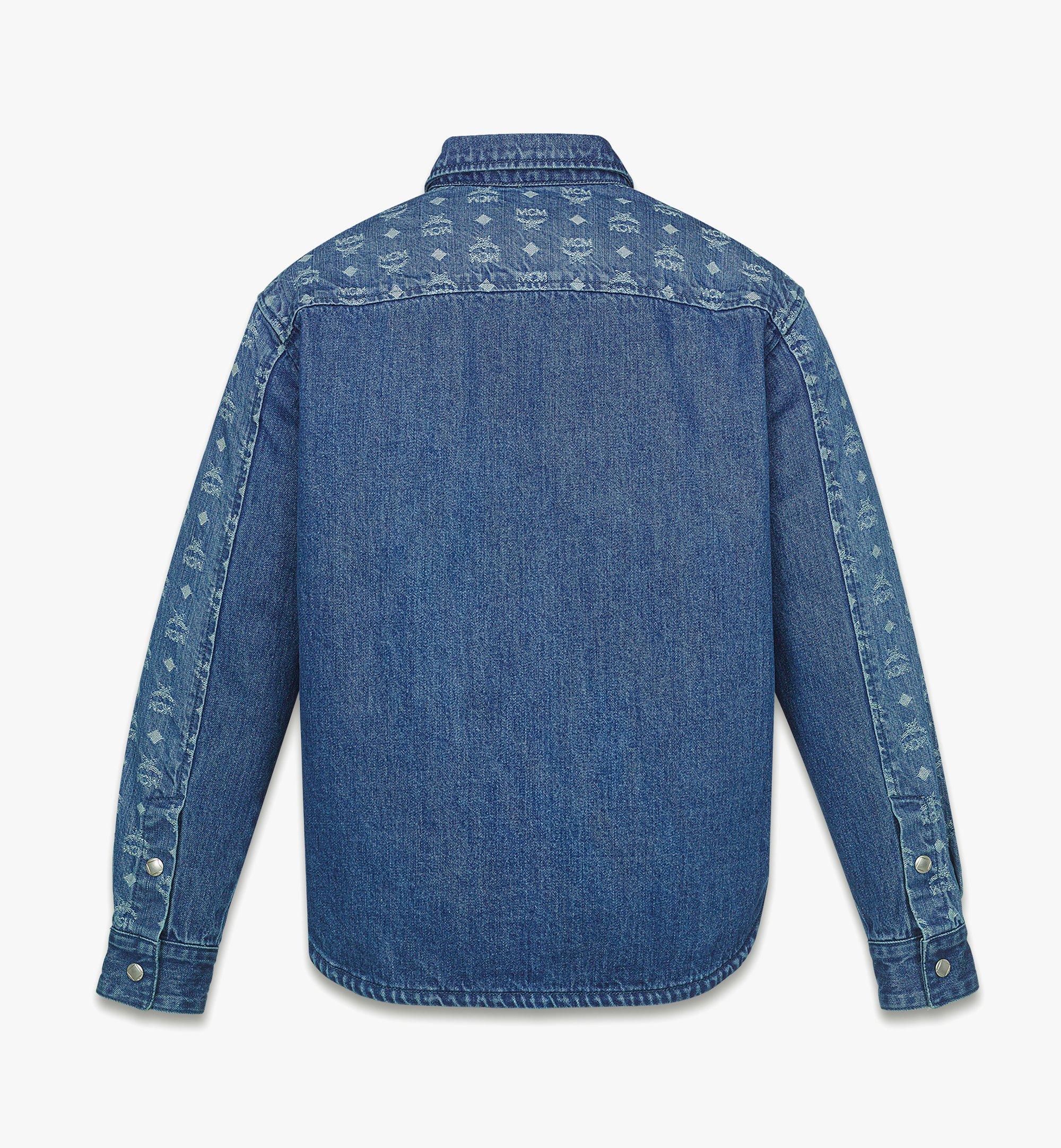 MCM Veste en denim jacquard monogrammé Blue MFHFAMM01HD042 Plus de photos 1