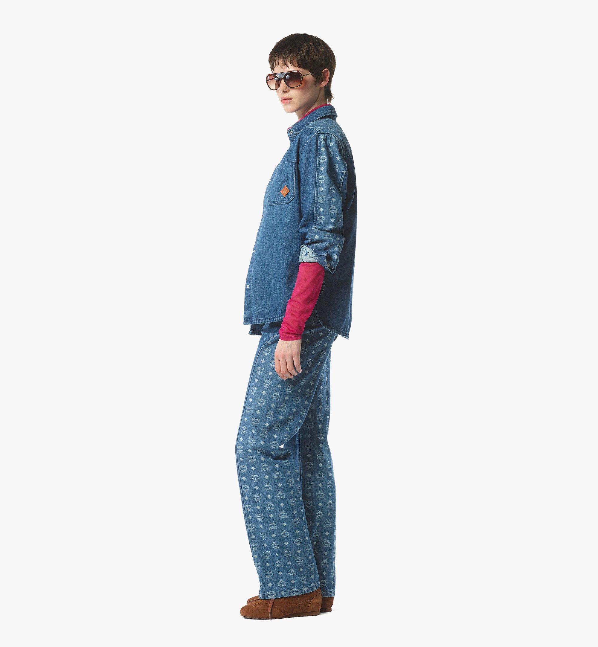 MCM Veste en denim jacquard monogrammé Blue MFHFAMM01HD042 Plus de photos 2