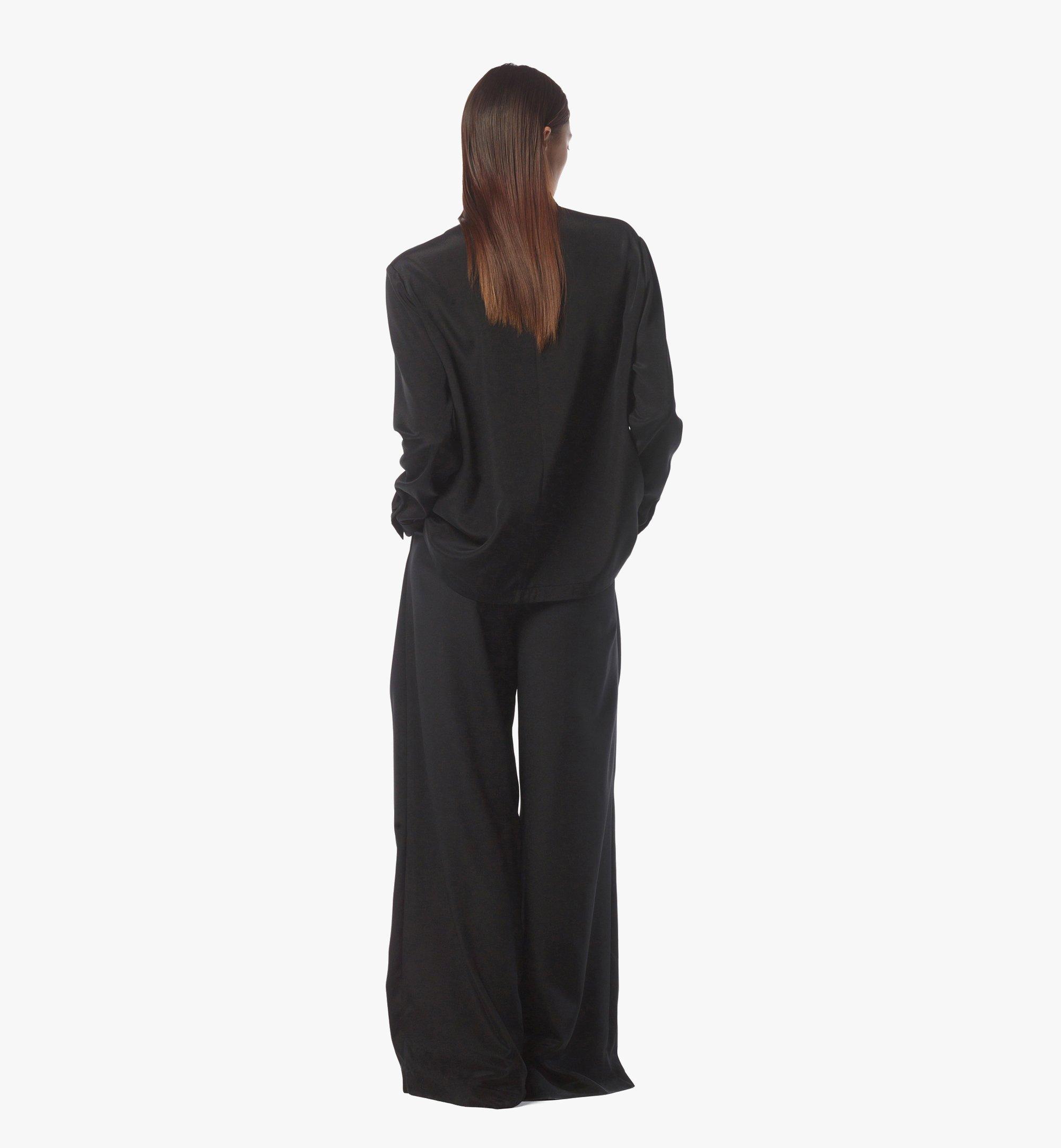 MCM Silk Blouse Black MFHFSMM03BK044 Alternate View 3
