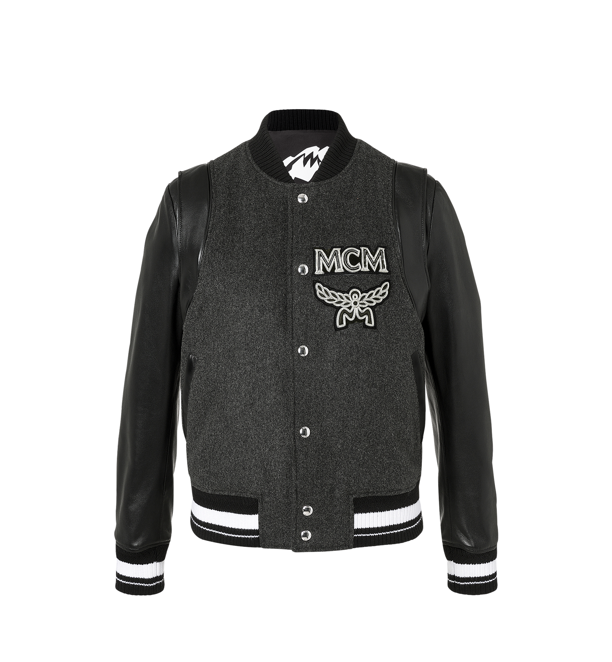 Large Women's Stadium Jacket Grey MCM