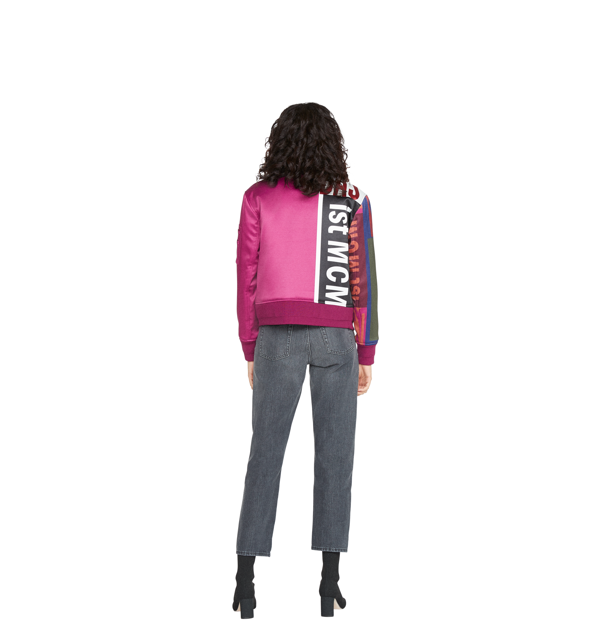 MCM Women's Das Ist MCM Satin Bomber Jacket  MFJ8AMM30UK00S Noch mehr sehen 4