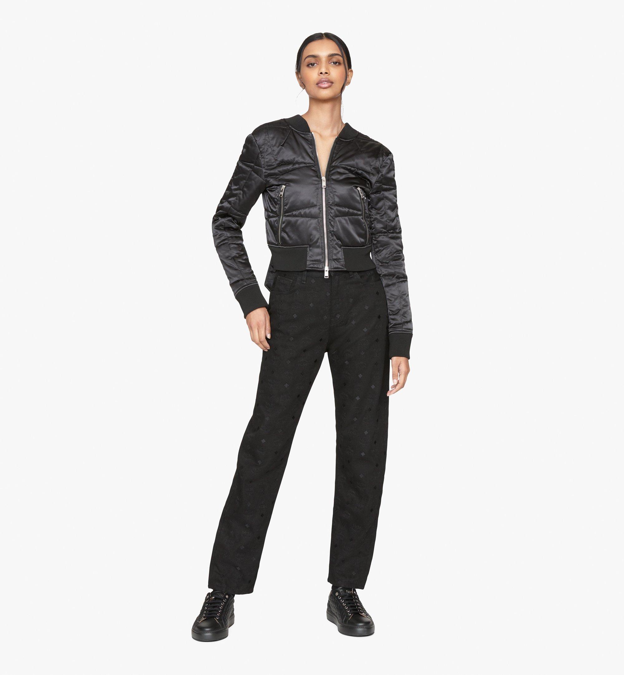 MCM Women's Diamond Bomber Jacket Black MFJASSE02BT040 Alternate View 2