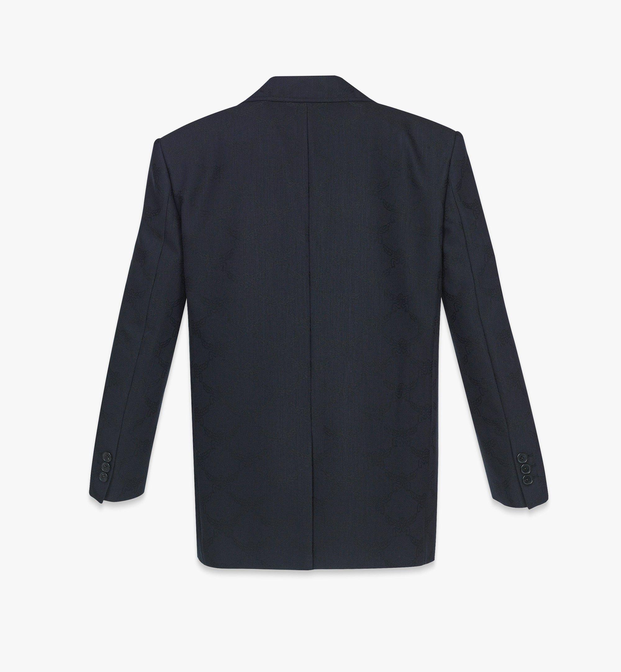 MCM Lauretos Wool Jacquard Jacket Blue MFJEAMM01VC042 Alternate View 1