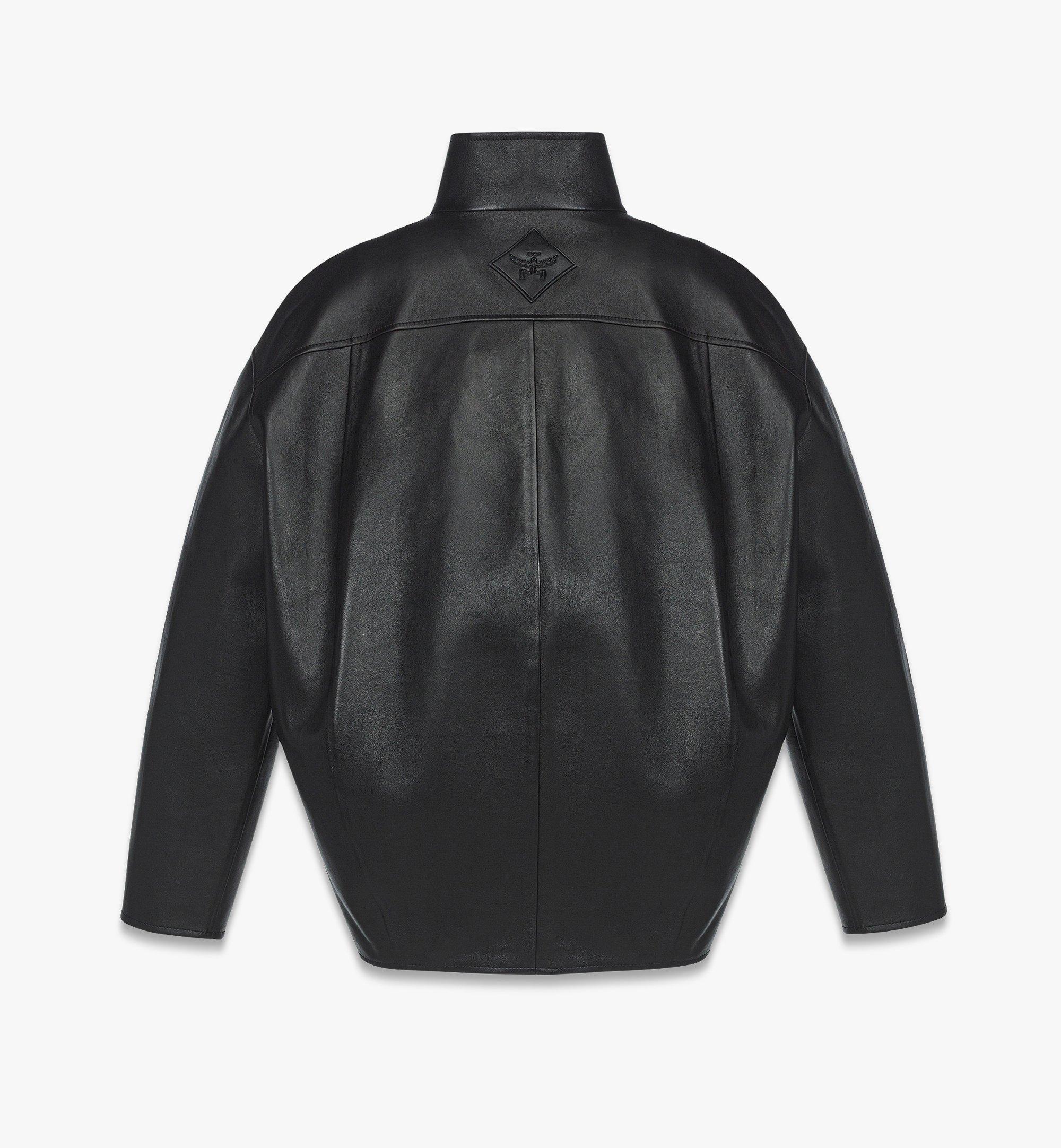 MCM Blouson Leather Jacket Black MFJEAMM06BK00L Alternate View 1
